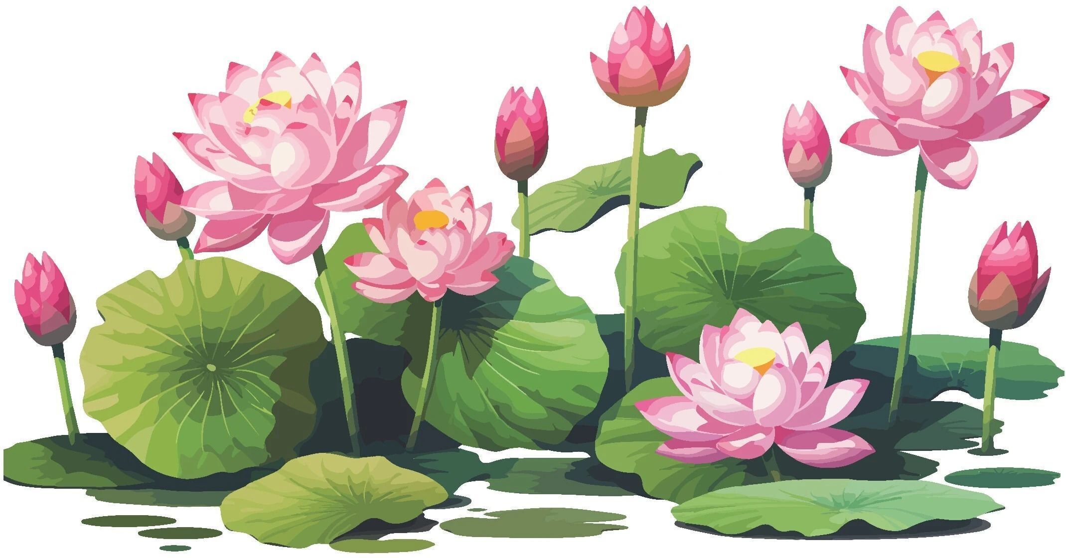 91 cm ative aquatic lotus Self Adhesive Sticker-image-26