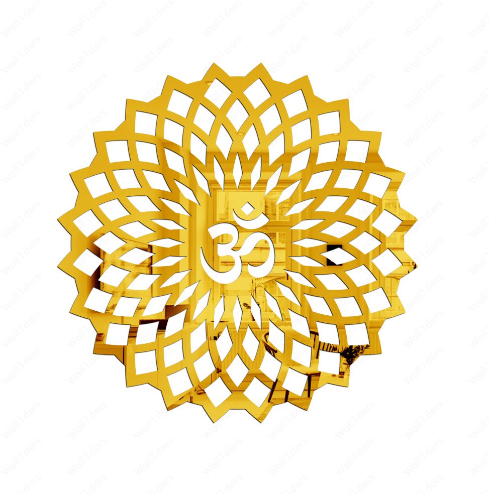 25 cm Mandala Om Acrylic Mirror Sticker Self Adhesive Sticker-image-2