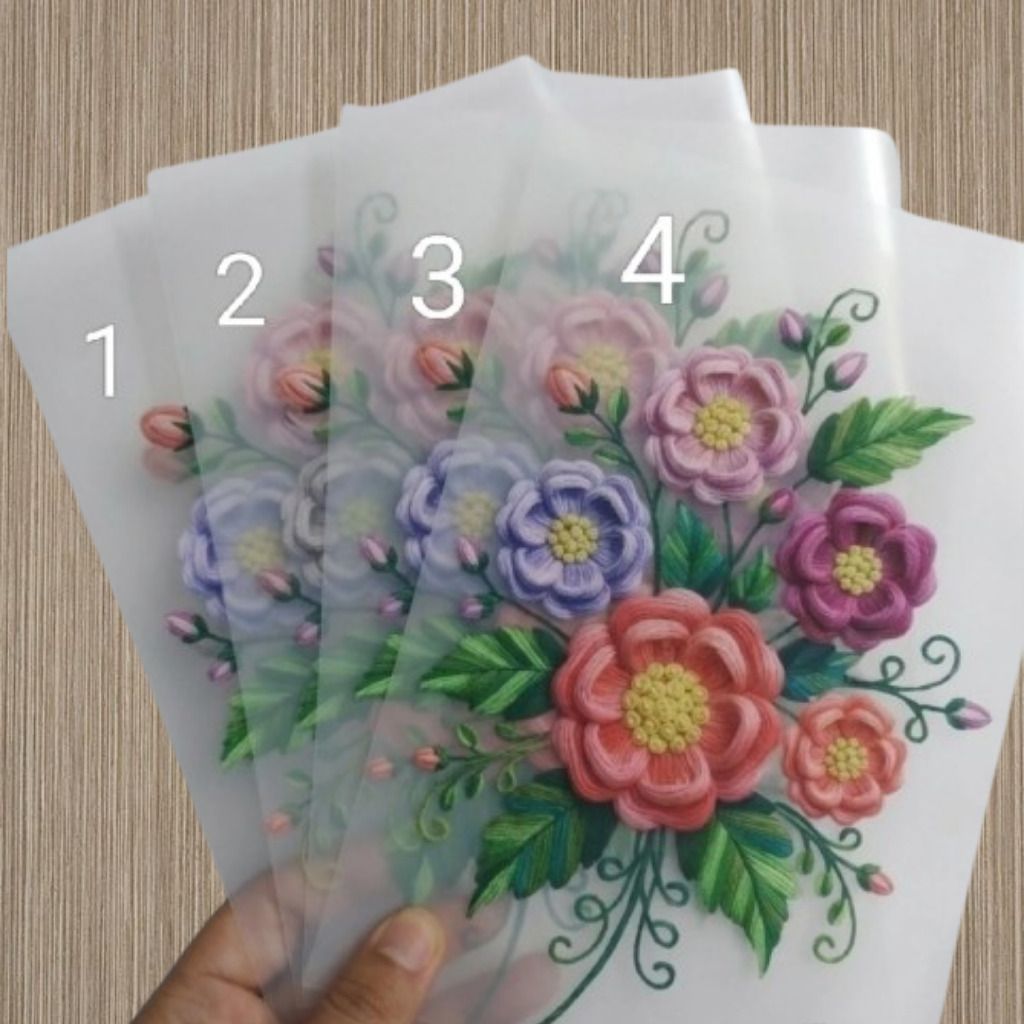 10 inch Charming Petal Print Transparent Decorative Sheet Self Adhesive Sticker-image-49