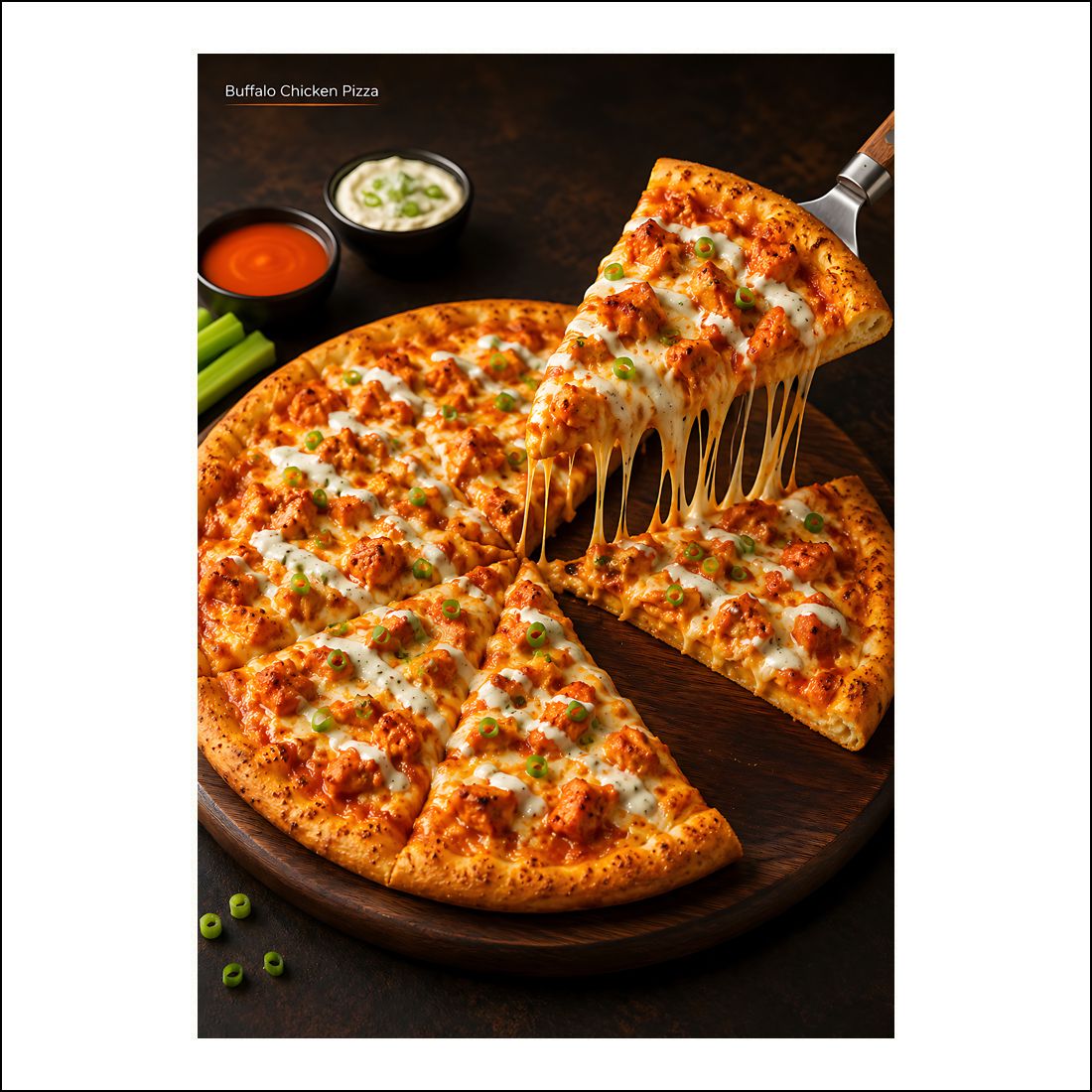 42 cm Buffalo Chicken Pizza Food Poster Sticker A3 Portrait Self Adhesive Sticker-image-44