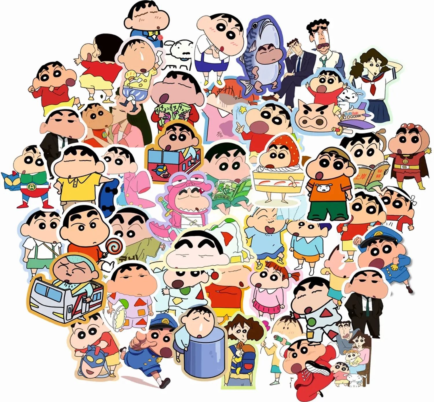 weelin 1.5 inch Shinchain Sticker For phone, laptop, notebook, guiter, etc. Self Adhesive Sticker-picture-16