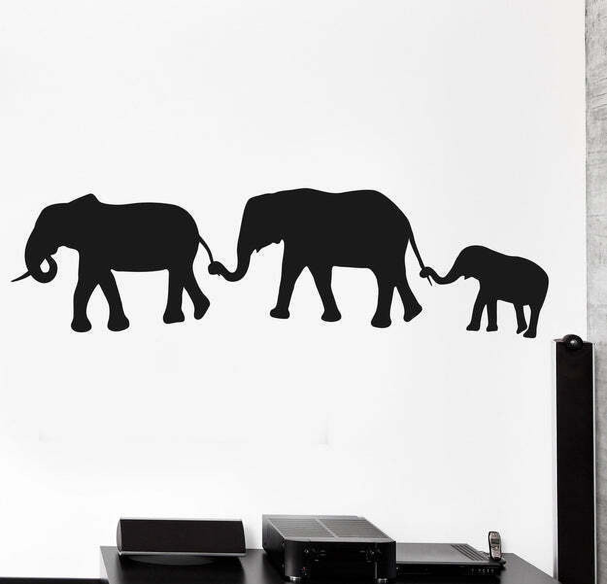 55 cm Elephant Happy Family Animals 15 x 55 cm Self Adhesive Sticker-image-20