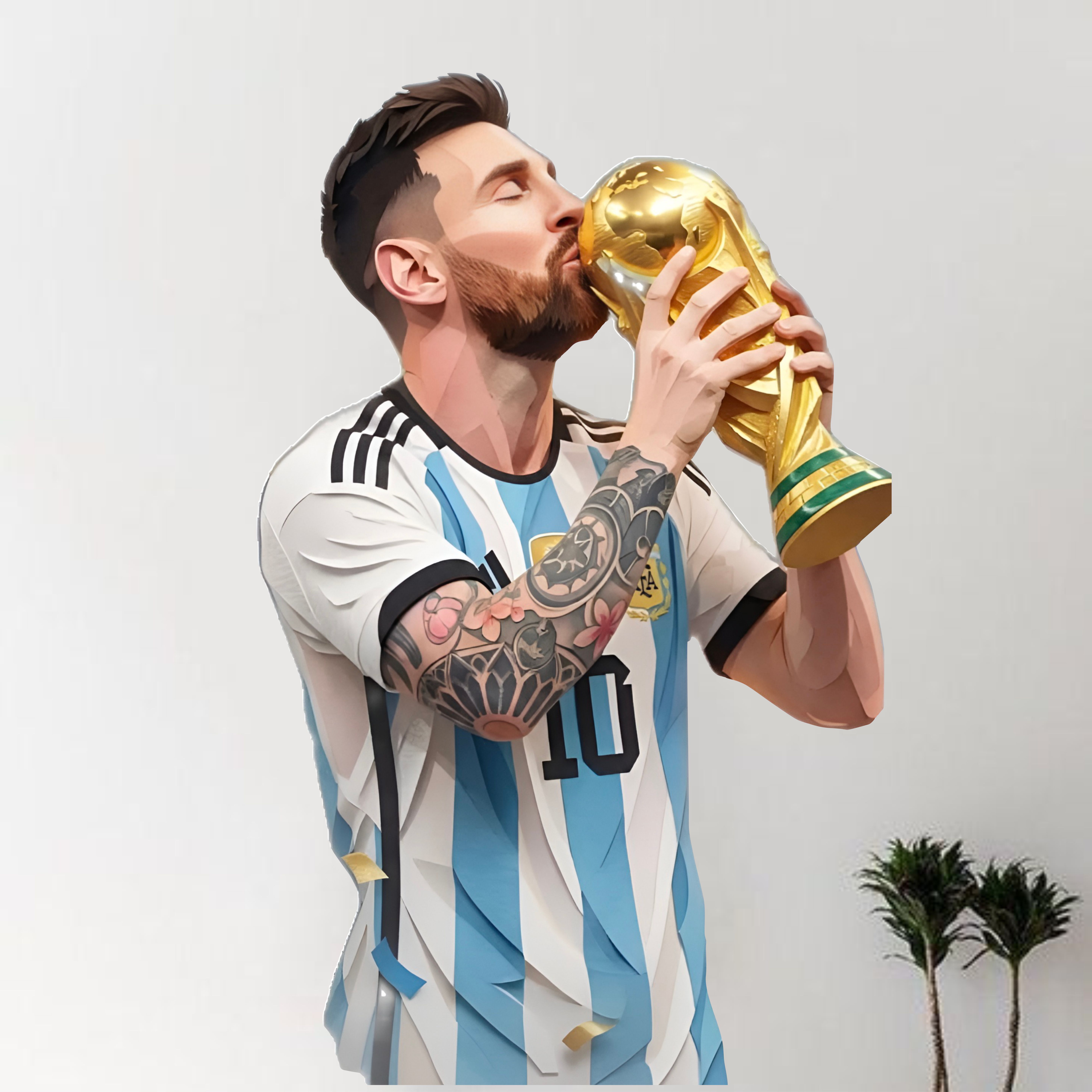 decor villa 58 cm Messi wall stickers Self Adhesive Sticker-picture-1