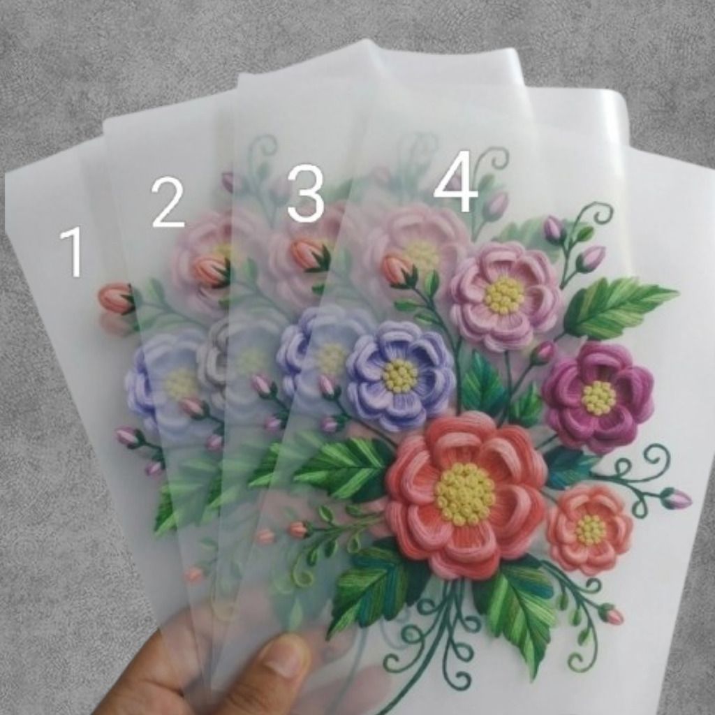 10 inch Beautiful Blossom Artwork Transparent Craft Sheet Self Adhesive Sticker-image-29