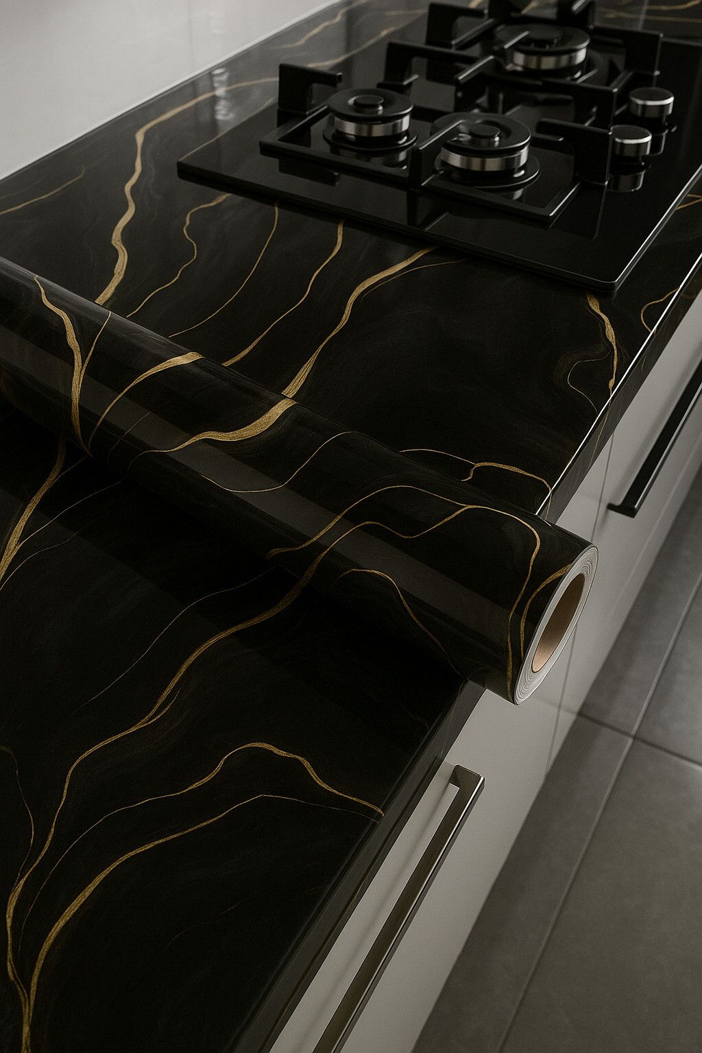 onbet 200 cm Self Adhesive Glossy Marble Foil Waterproof Sticker For Kitchen And Home Self Adhesive Sticker-picture-1