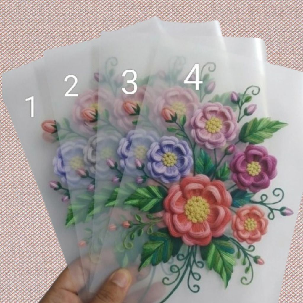 10 inch Artistic Bloom Print Clear Decorative Craft Sheet Self Adhesive Sticker-image-17