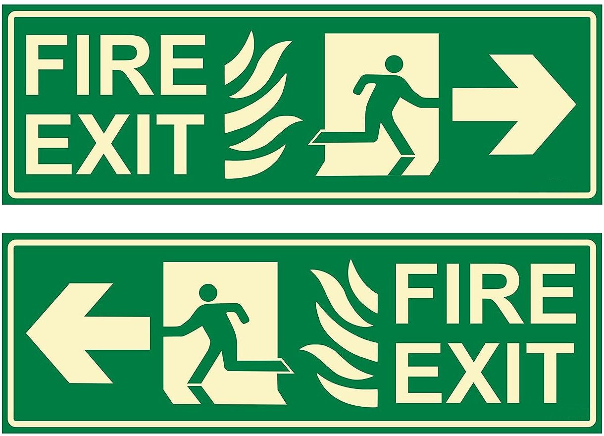 akmdesignhouse 30 cm Fire Exit combo right arrow,left arrow Self Adhesive Sticker-picture-11