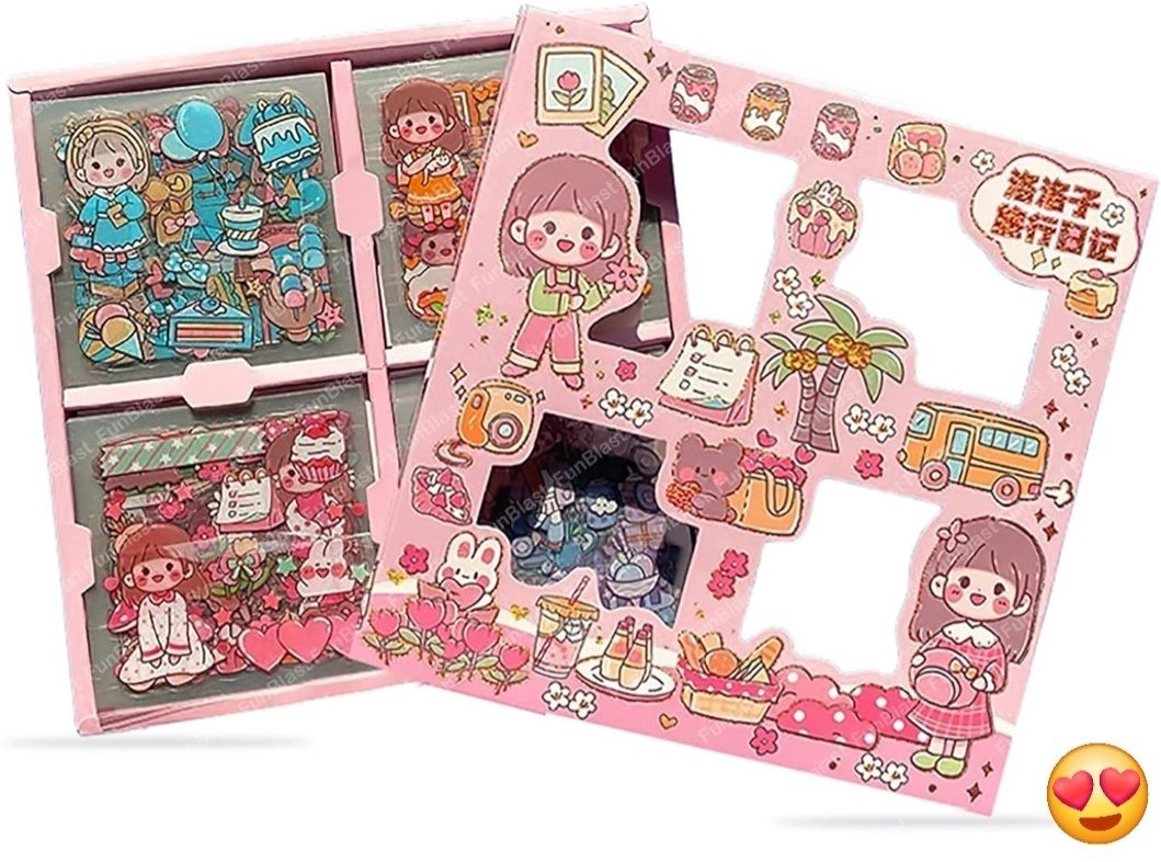 mira farmcraft 18 cm Cute Girl Theme Kawaii stickers -100 Sheets for Journal, Project, Scrapbooking Self Adhesive Sticker-picture-18