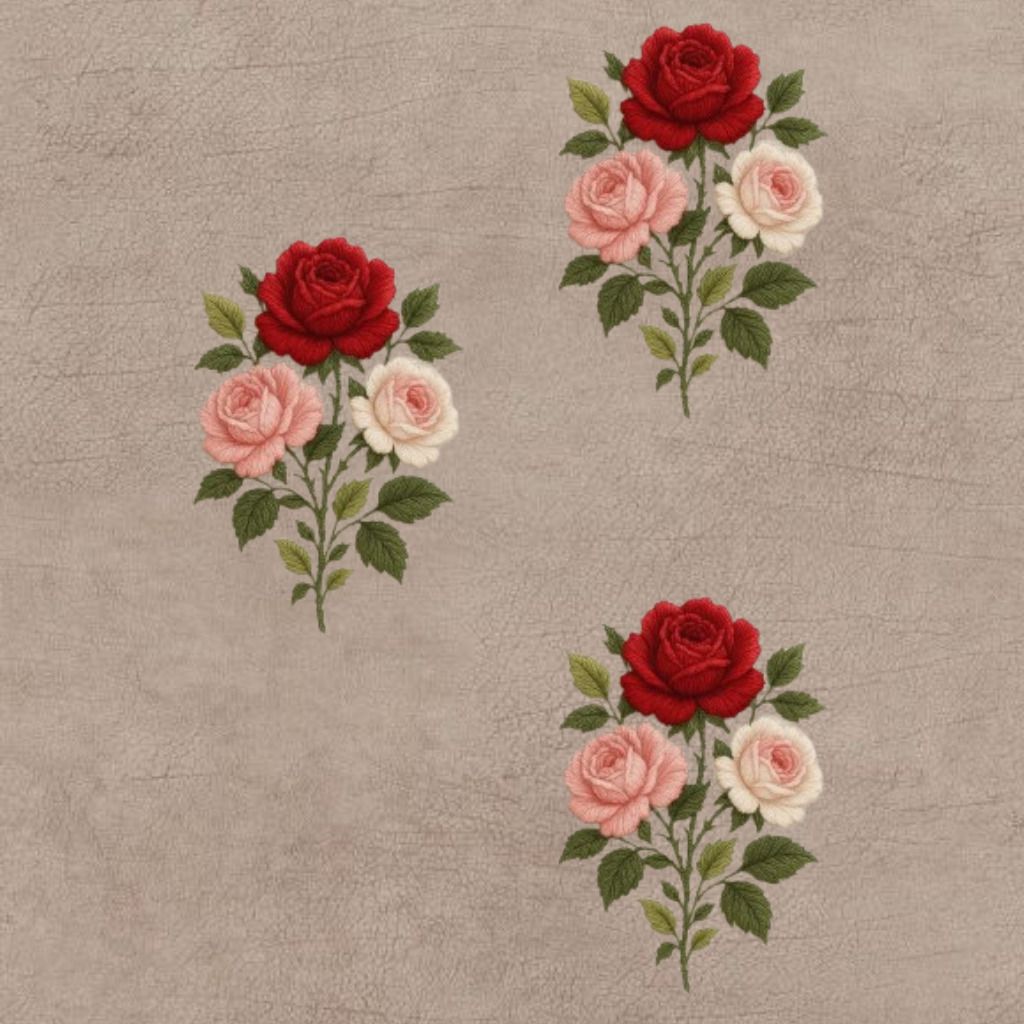 brafee 10 inch Classic Flower Threadwork Decorative Fabric Embroidery Patch Self Adhesive Sticker-picture-1