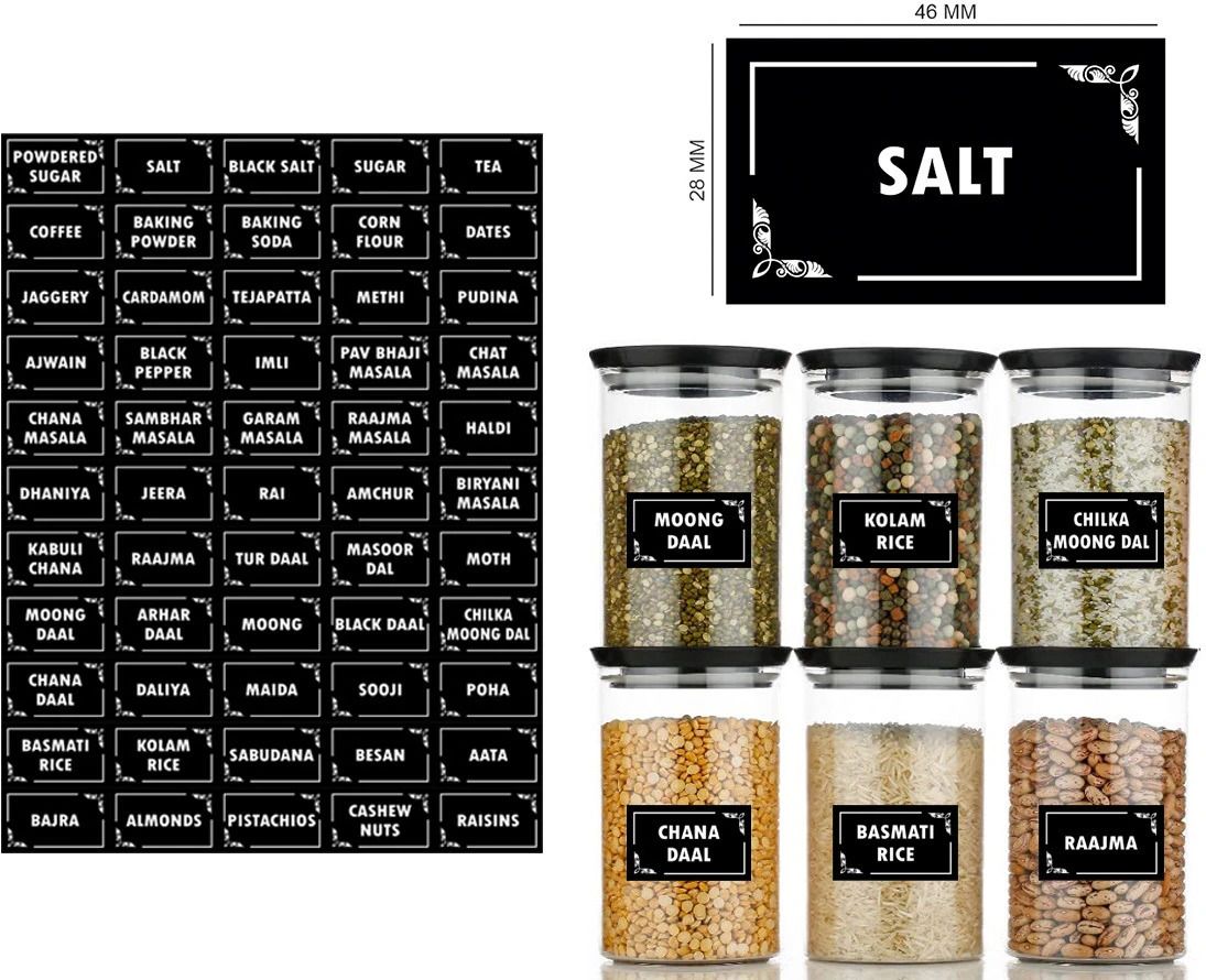 4.6 cm Spices jar stickers/Labels for Jars & Containers | Water Proof Self Adhesive Sticker-image-49