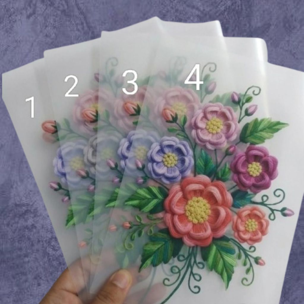 10 inch Soft Garden Bloom Transparent Decorative Craft Sheet Self Adhesive Sticker-image-27