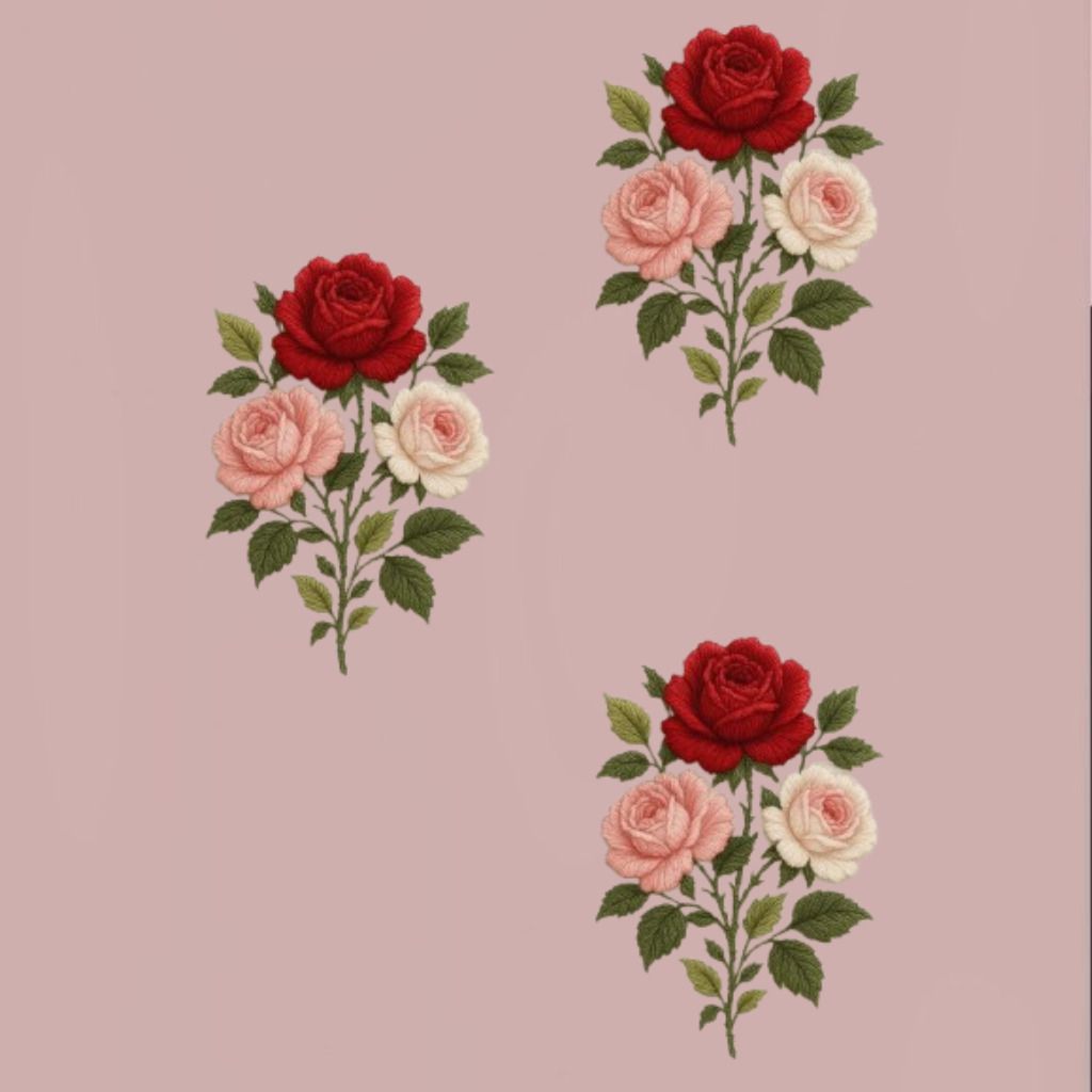 10 inch Modern Floral Embroidery Fashion Decorative Applique Patch Self Adhesive Sticker-image-41
