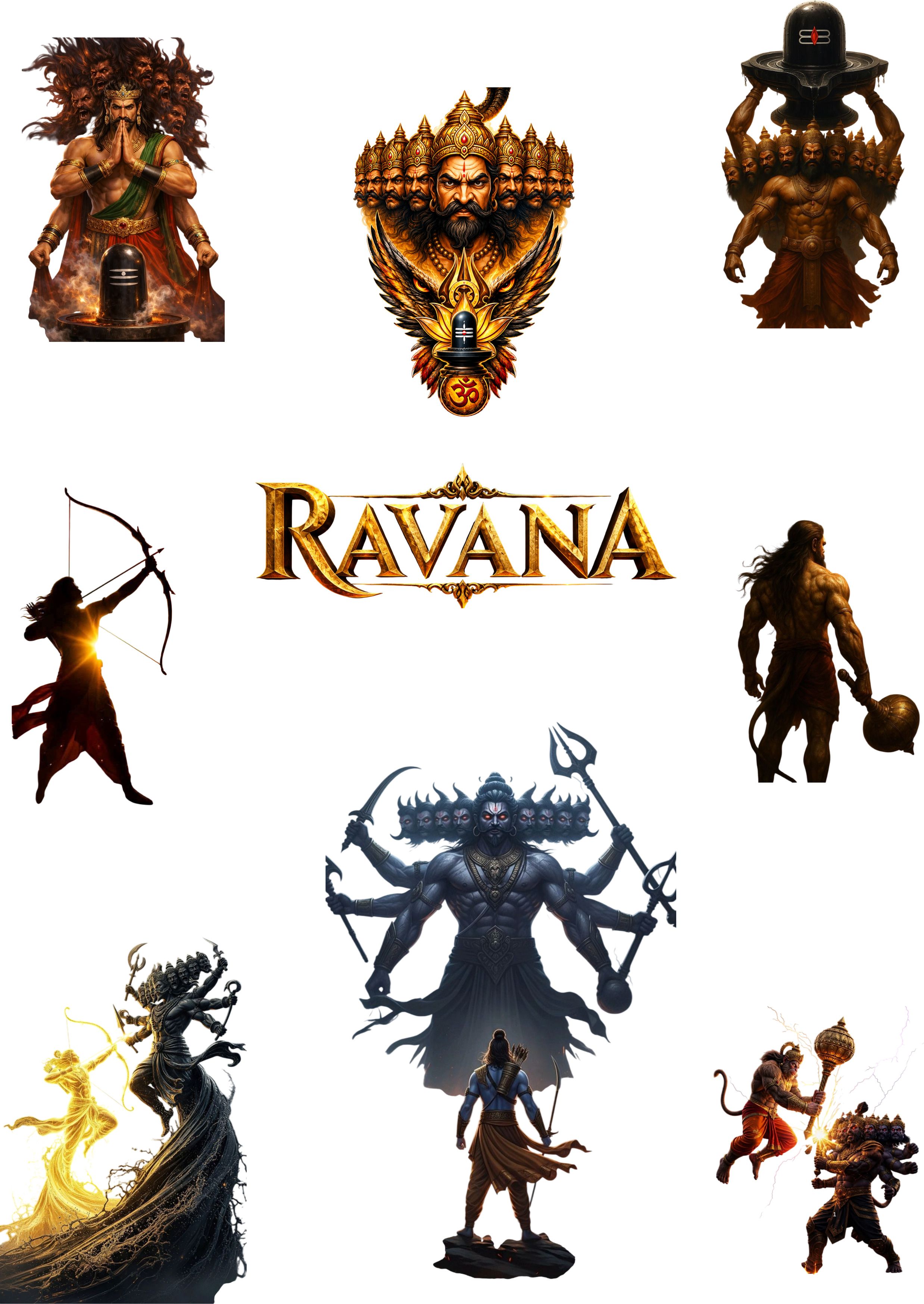 12 inch Ravana vinyl stickers Self Adhesive Sticker-image-7