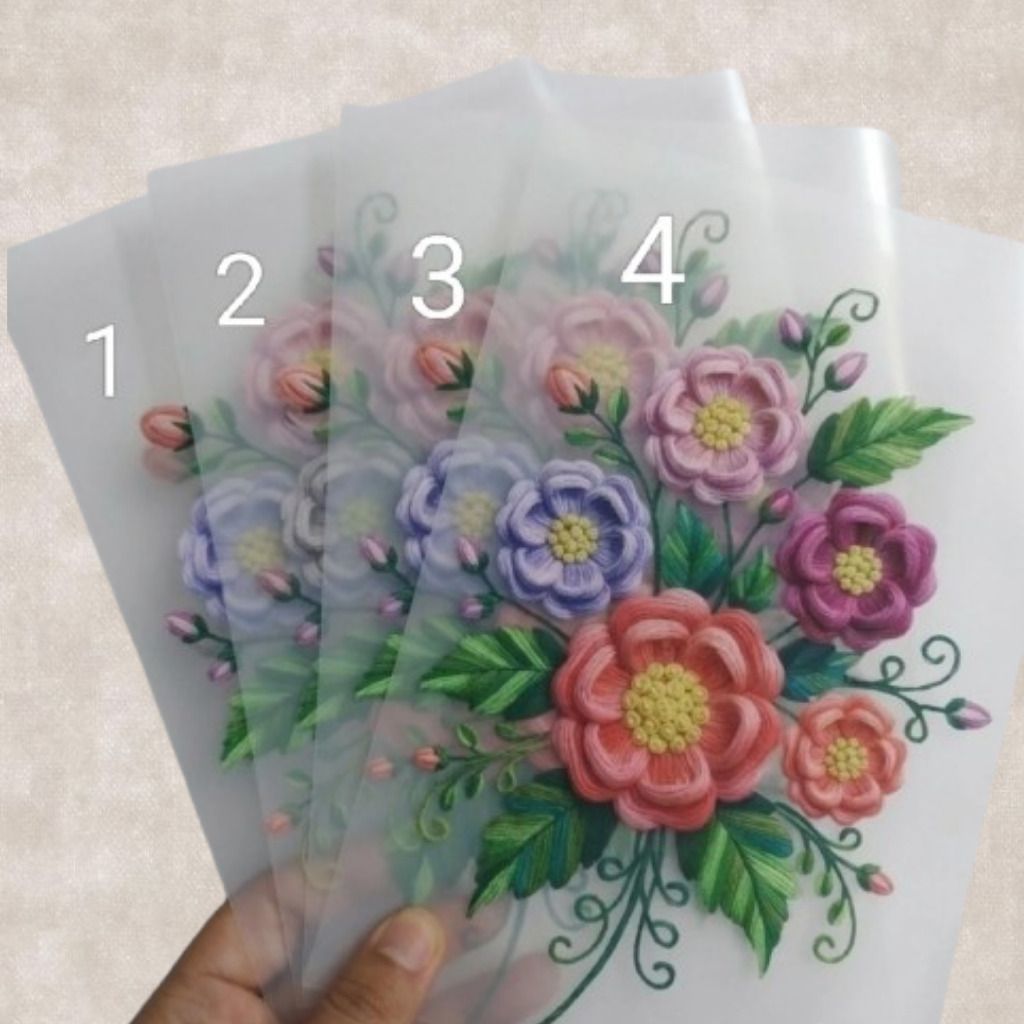10 inch Floral Garden Artwork Clear Craft Sheet Self Adhesive Sticker-image-10