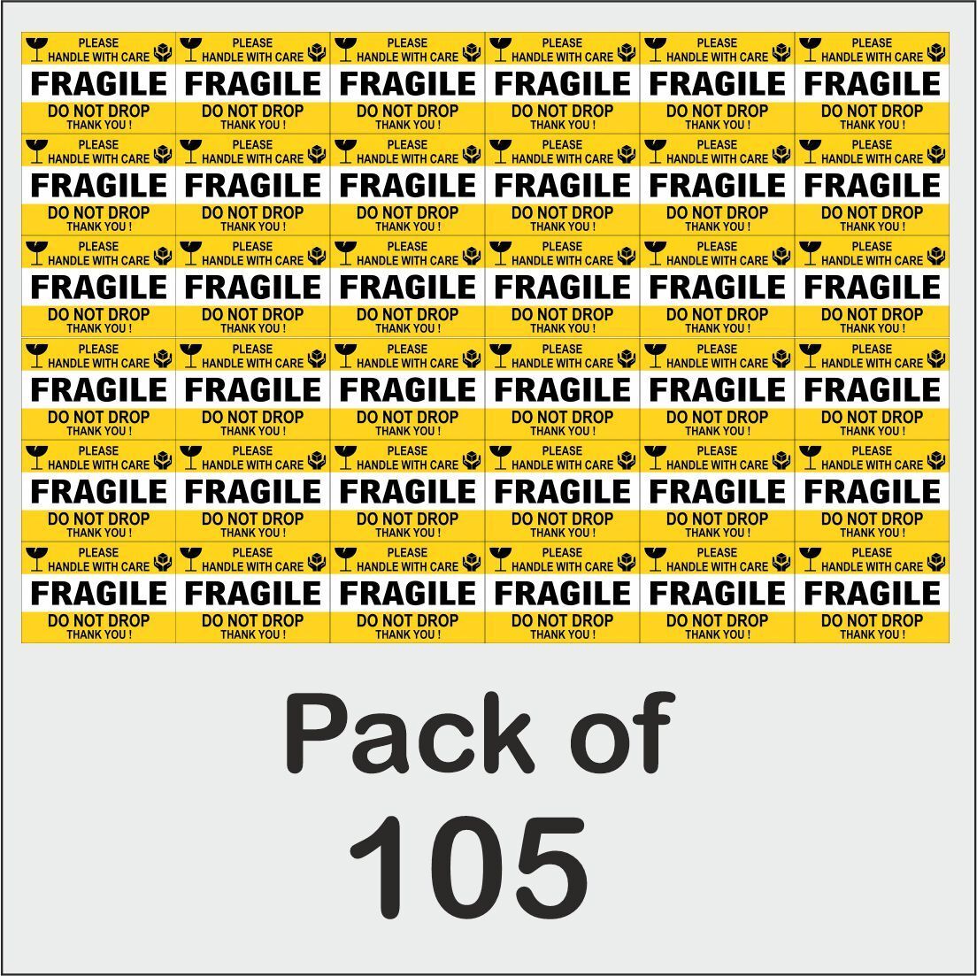 2.3 inch Fragile Item Handle With Care Sticker 2×3 Inch | Pack of 105 Non-Reusable Sticker-image-19