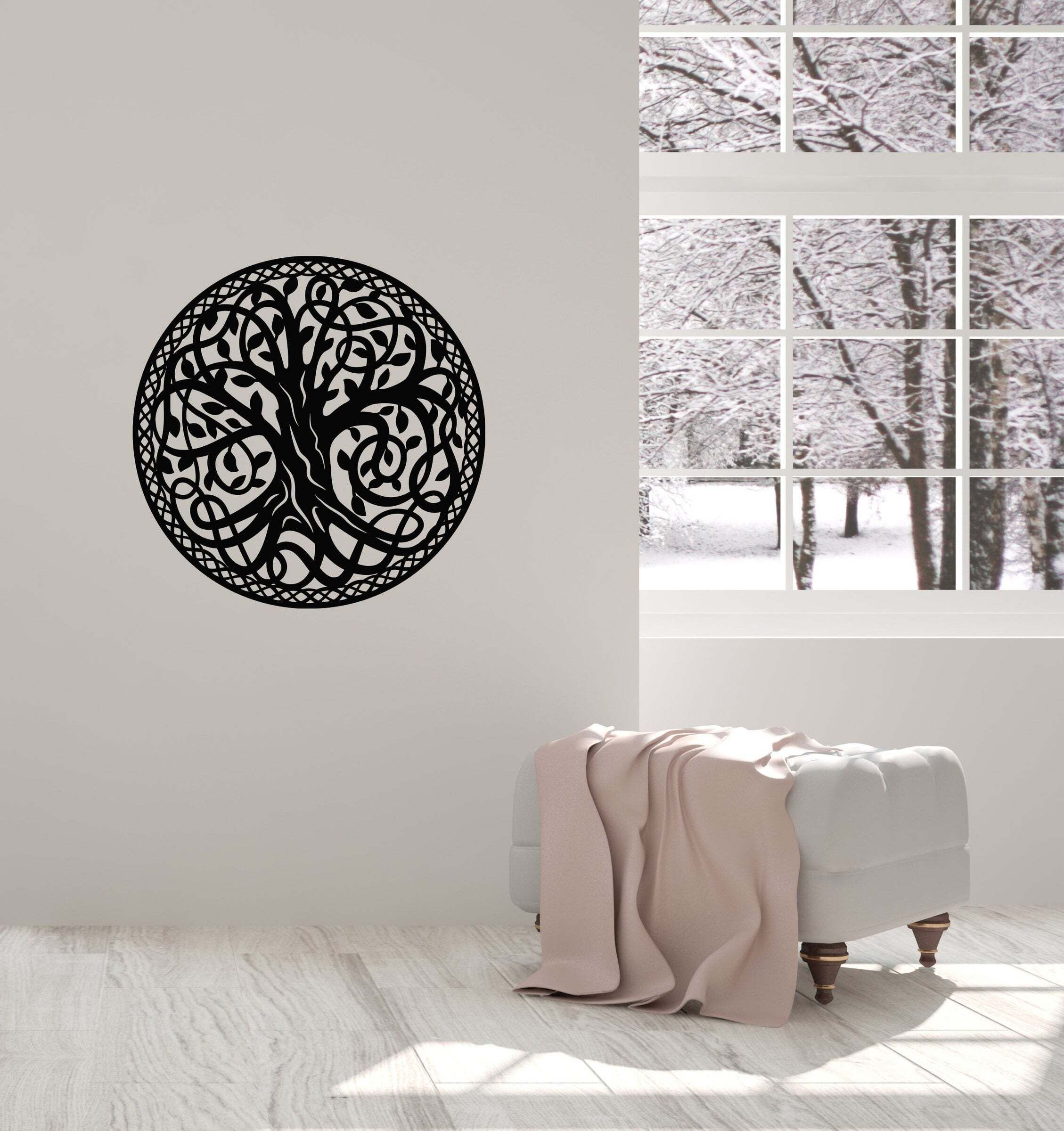 27 cm Tree Branches Irish Art Room 27 x 27 cm Self Adhesive Sticker-image-48