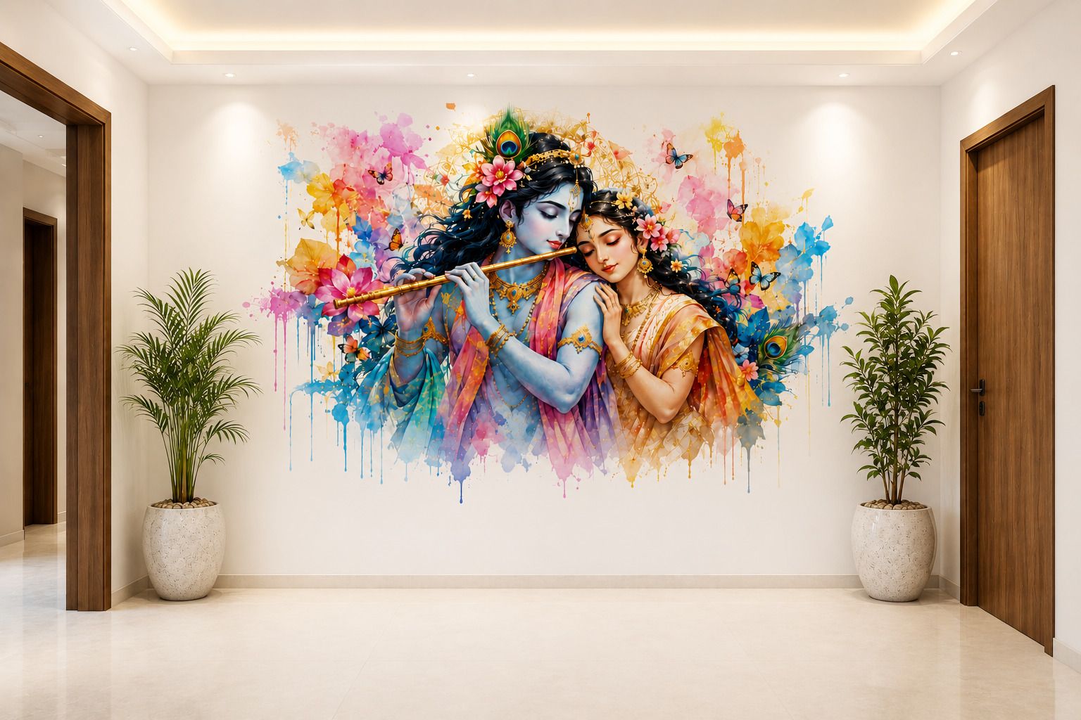 26 inch Modern Krishna Radha Wall Decor Self Adhesive Sticker Self Adhesive Sticker Self Adhesive Sticker-image-32