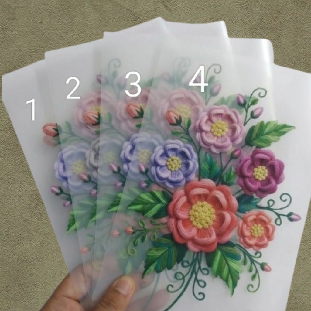 10 inch Delicate Petal Design Transparent Decorative Craft Sheet Self Adhesive Sticker-image-6