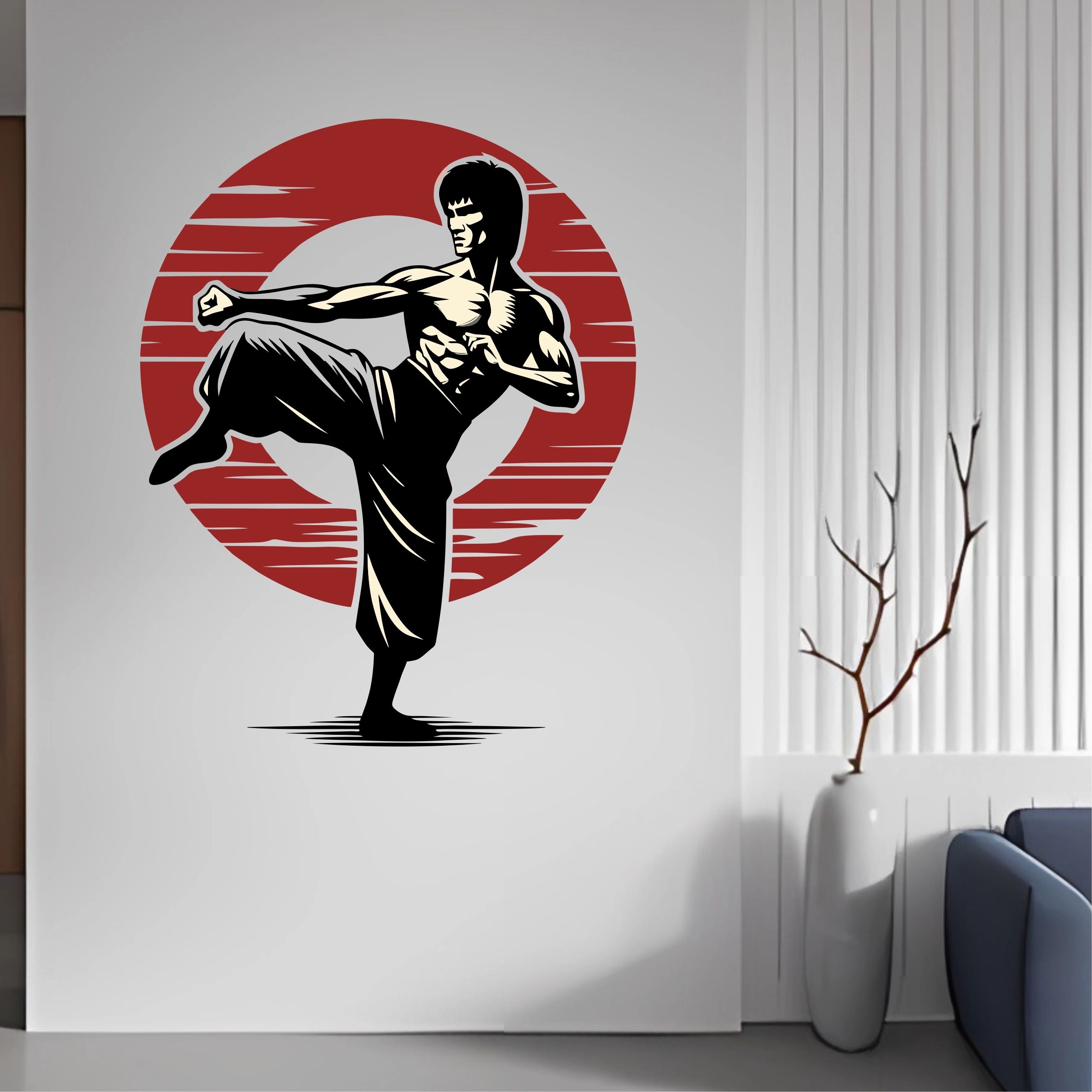 wallbiirds 60 cm Bruce LEE coorful wall sticker Self Adhesive Sticker-picture-23