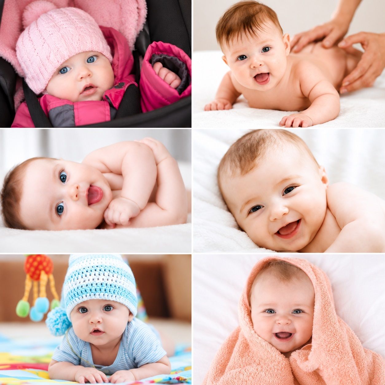 24 cm Poster for Pregnant Women 6 Cute Baby Photo Poster, Smiling Baby Boy Wall Self Adhesive Sticker-image-43