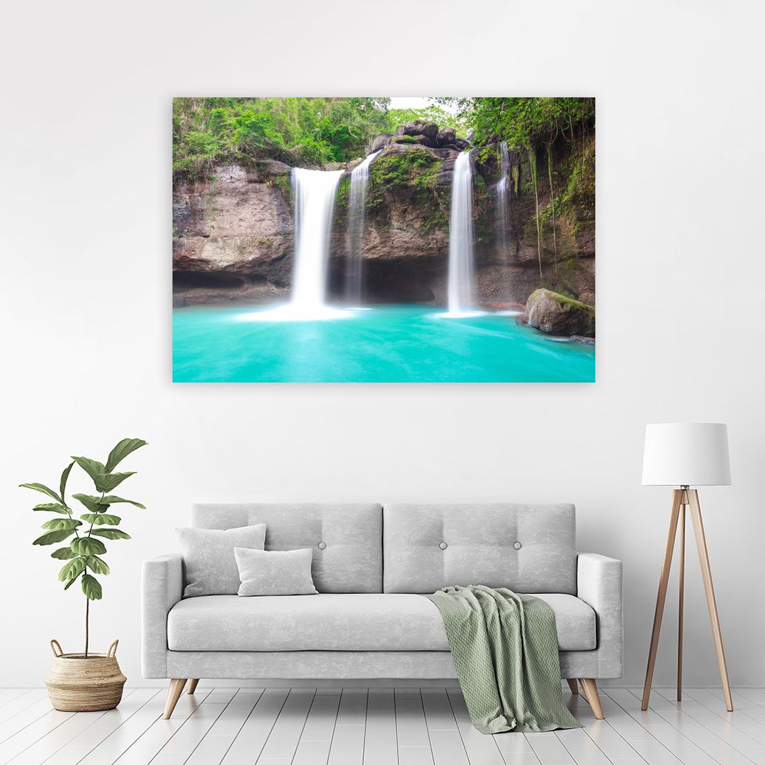 91 cm Beautiful Waterfall (Posters-36Inch X 24Inch) Self Adhesive Sticker-image-28