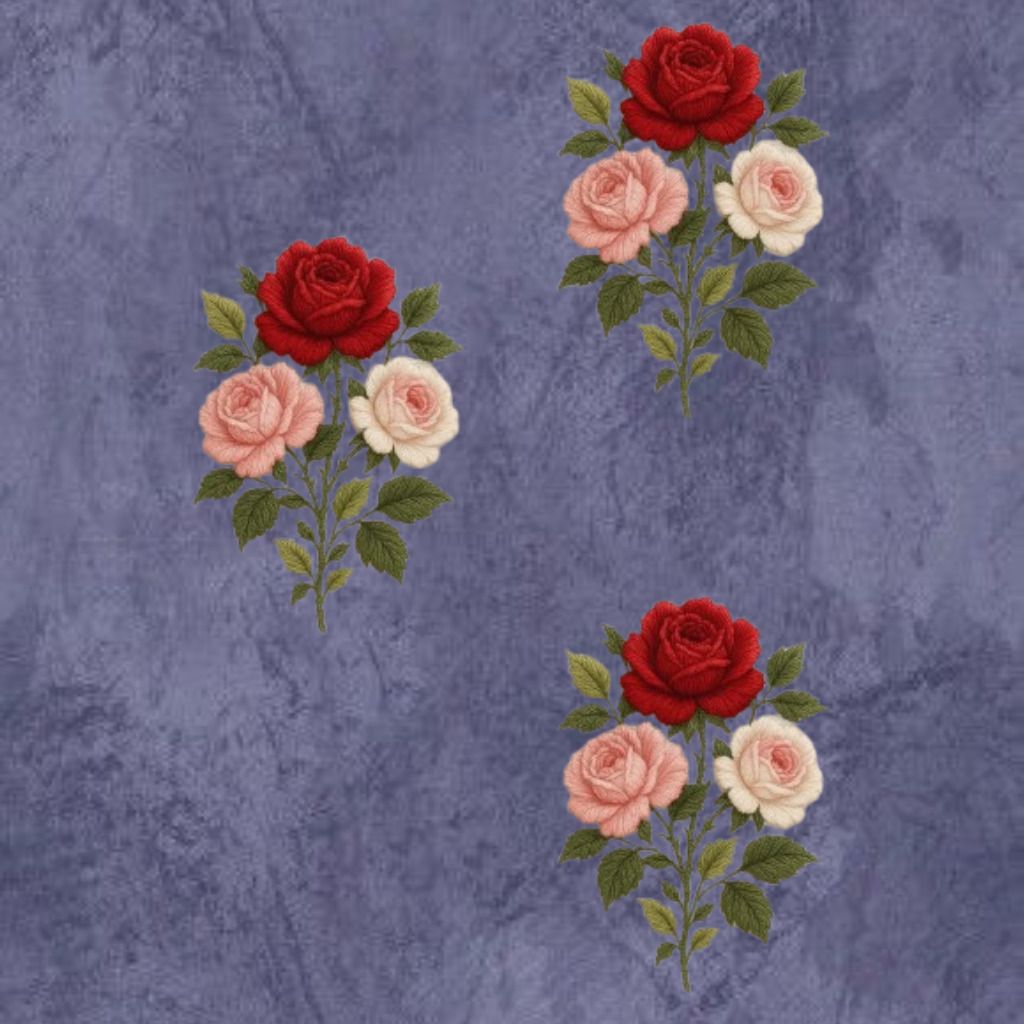 10 inch Classic Botanical Flower Applique Decorative Fashion Patch Self Adhesive Sticker-image-43