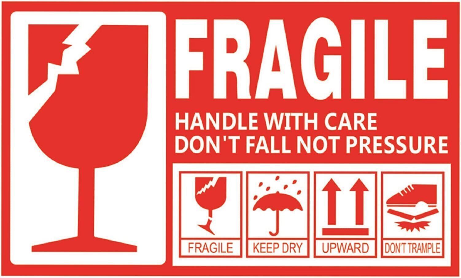 7.62 cm Fragile Handle with Care Size: 10 X 7 Cm Self Adhesive Packing Sticker Self Adhesive Sticker-image-30