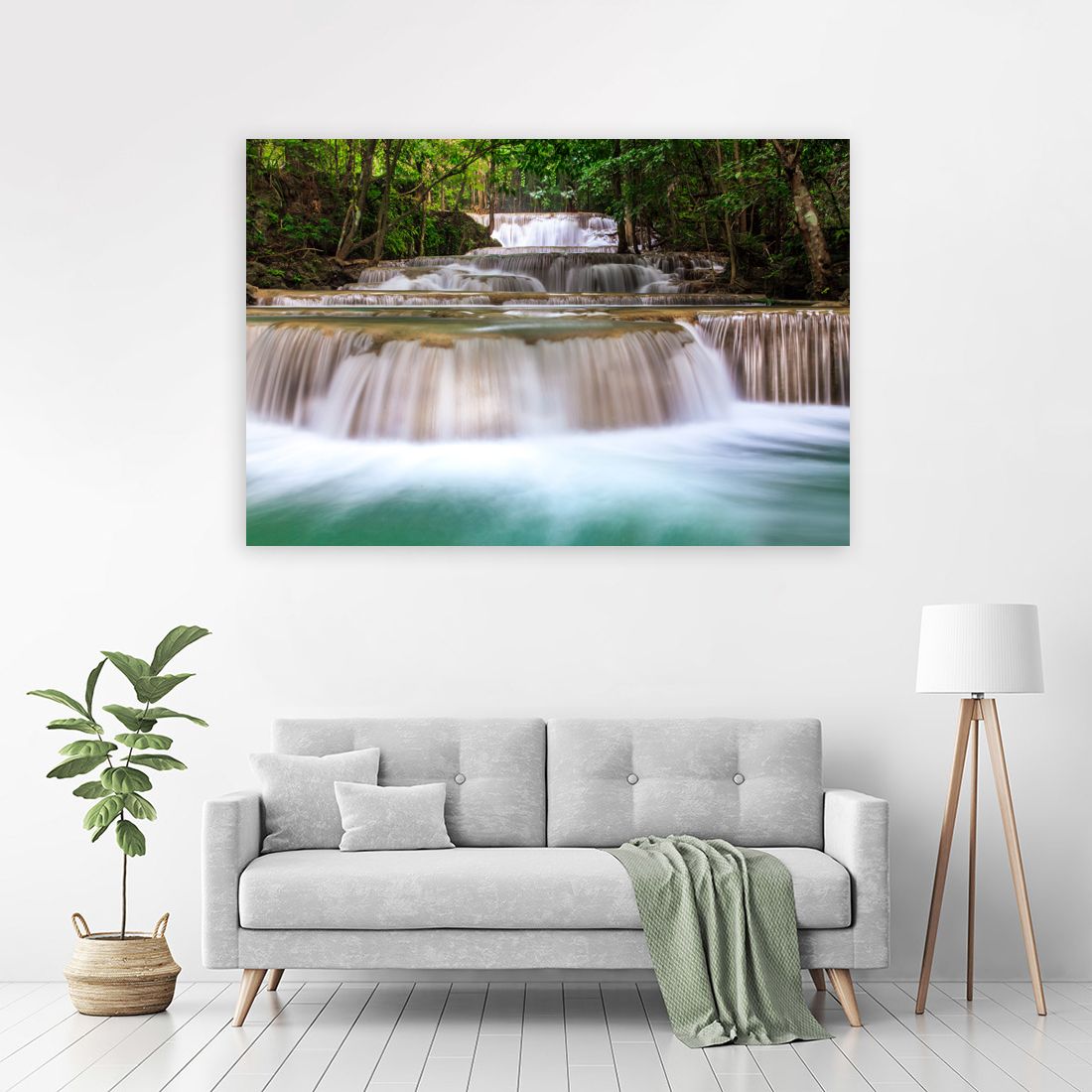 91 cm Beautiful Waterfall (Posters-36Inch X 24Inch) Self Adhesive Sticker-image-31