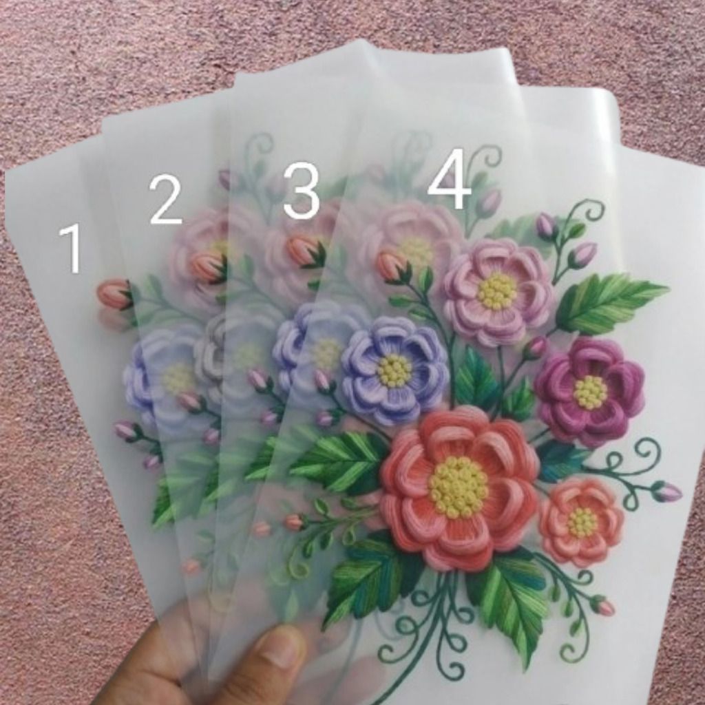 10 inch Elegant Garden Bloom Transparent Craft Sheet Self Adhesive Sticker-image-44