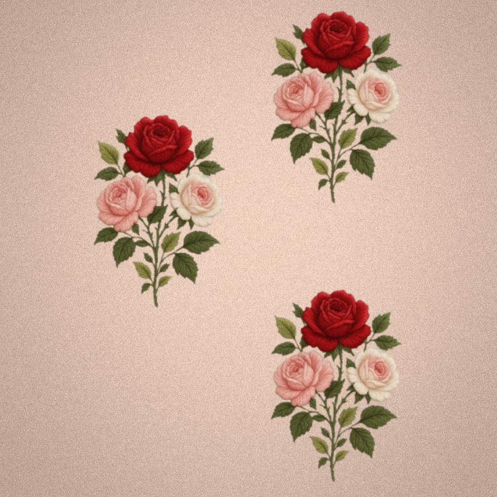 10 inch Premium Botanical Flower Embroidery Fabric Decoration Patch Self Adhesive Sticker-image-14