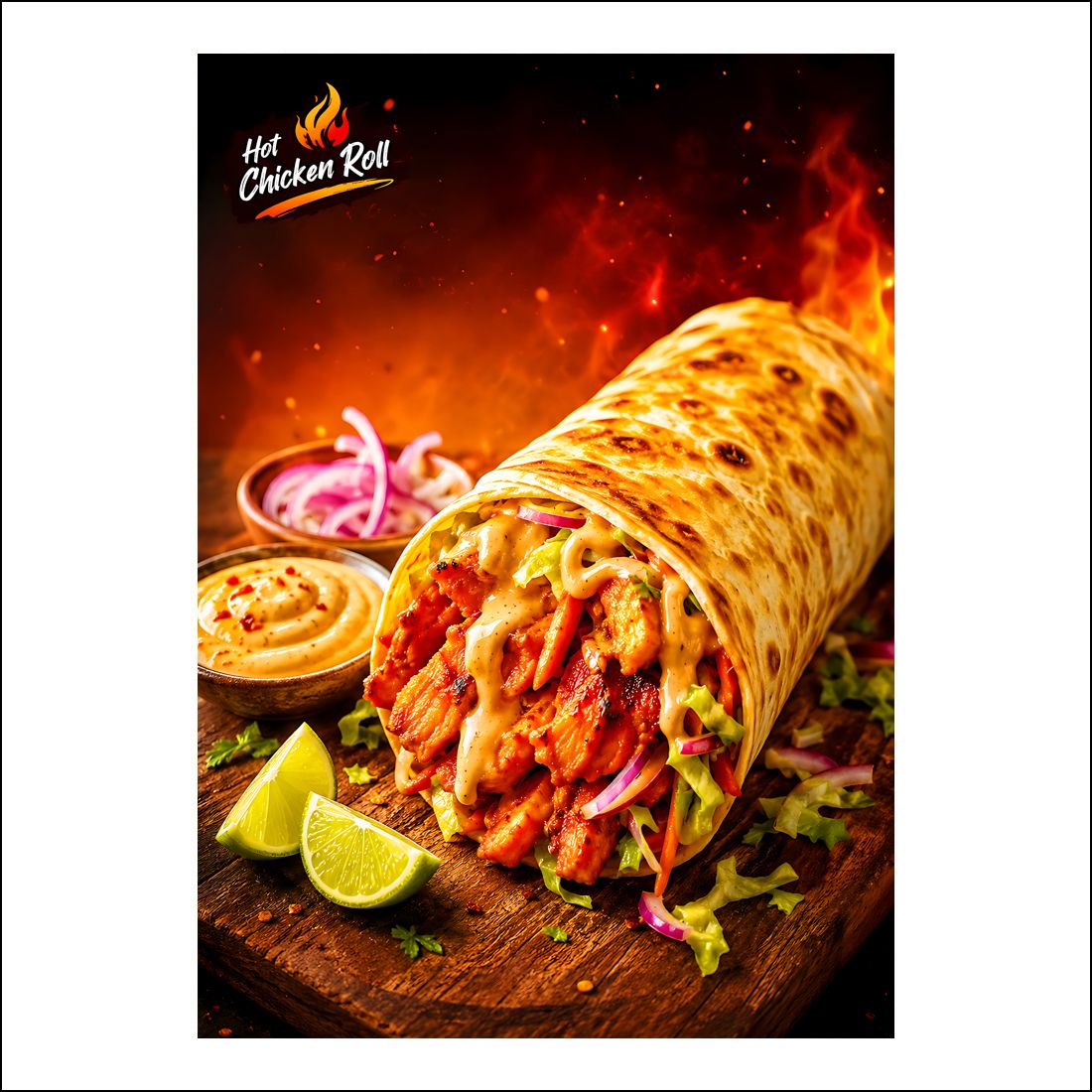 42 cm Hot Chicken Roll A3 Portrait Wall Sticker Self Adhesive Sticker-image-47