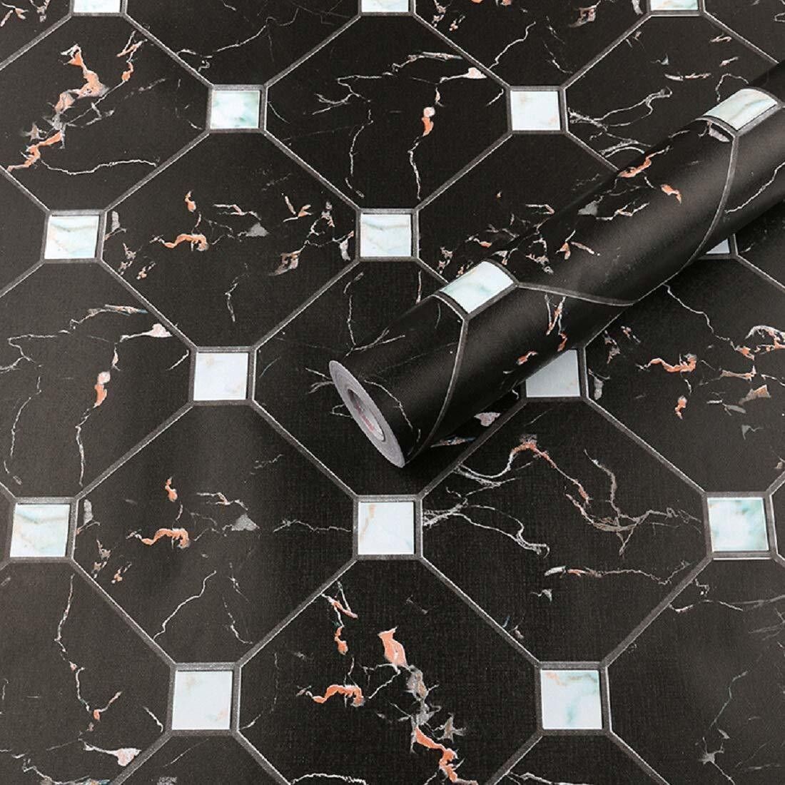 500 cm Black Marble Tiles Peel and Stick Self Adhesive Wallpaper (500CM X45CM) Self Adhesive Sticker-image-7