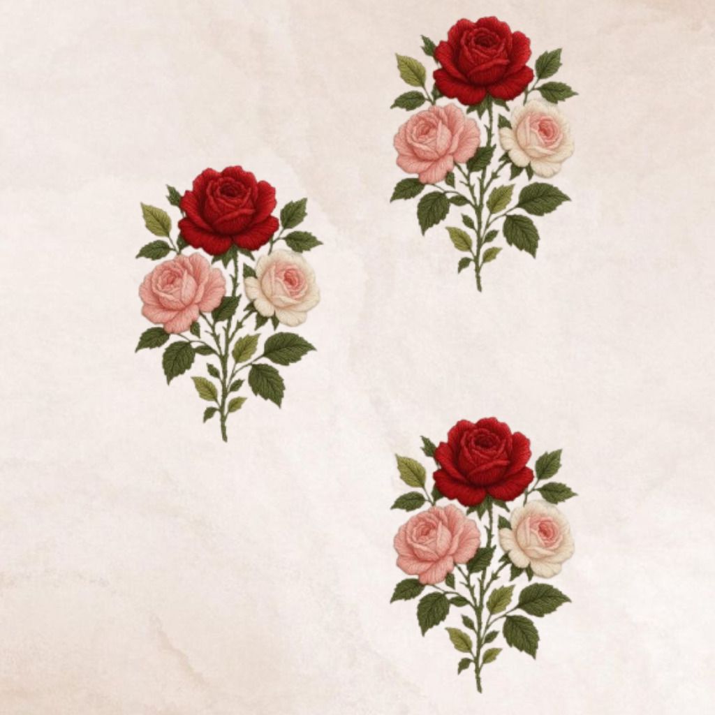 brafee 10 inch Stylish Botanical Embroidery Decorative Clothing Applique Self Adhesive Sticker-picture-3