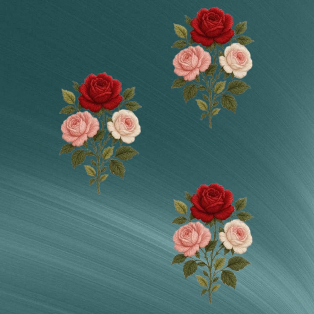 10 inch Handmade Botanical Flower Embroidery Textile Decoration Patch Self Adhesive Sticker-image-48