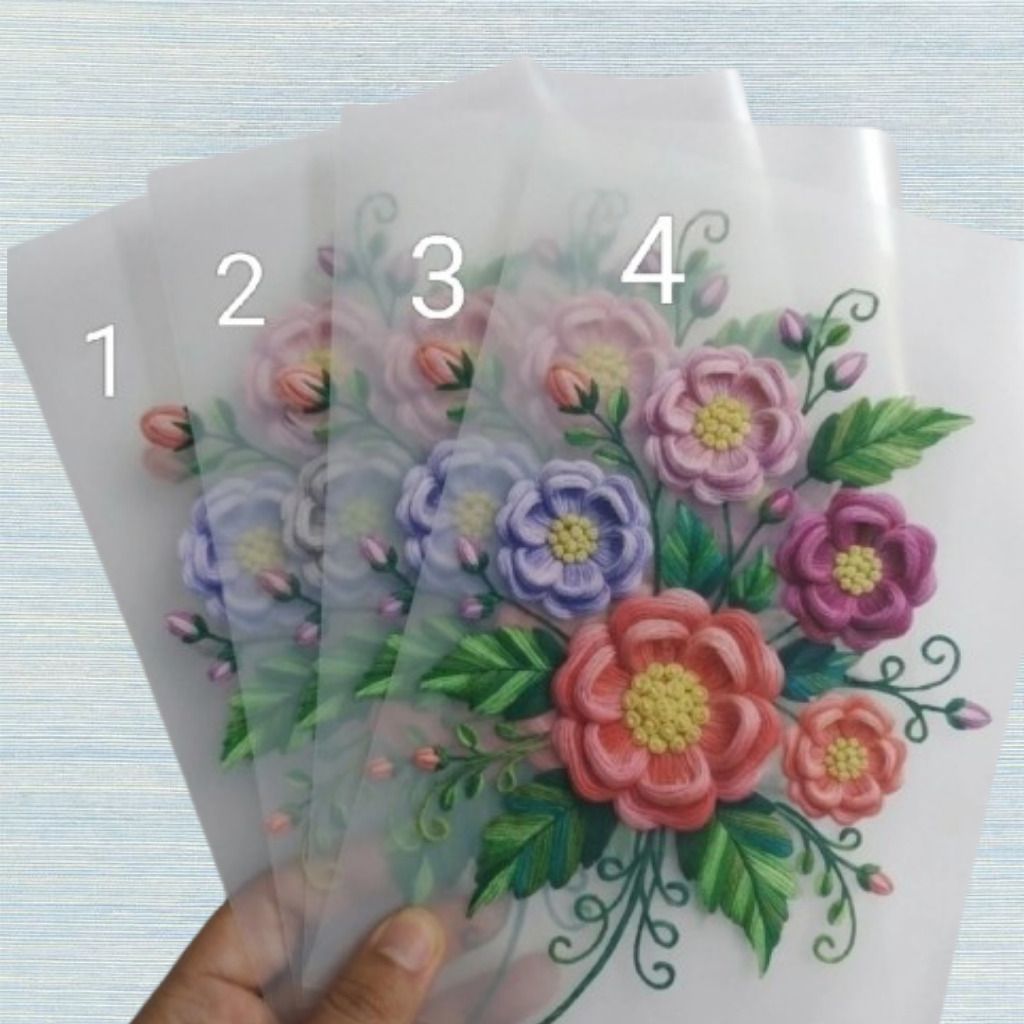 10 inch Multicolor Flower Garden Clear Decorative Sheet Self Adhesive Sticker-image-31