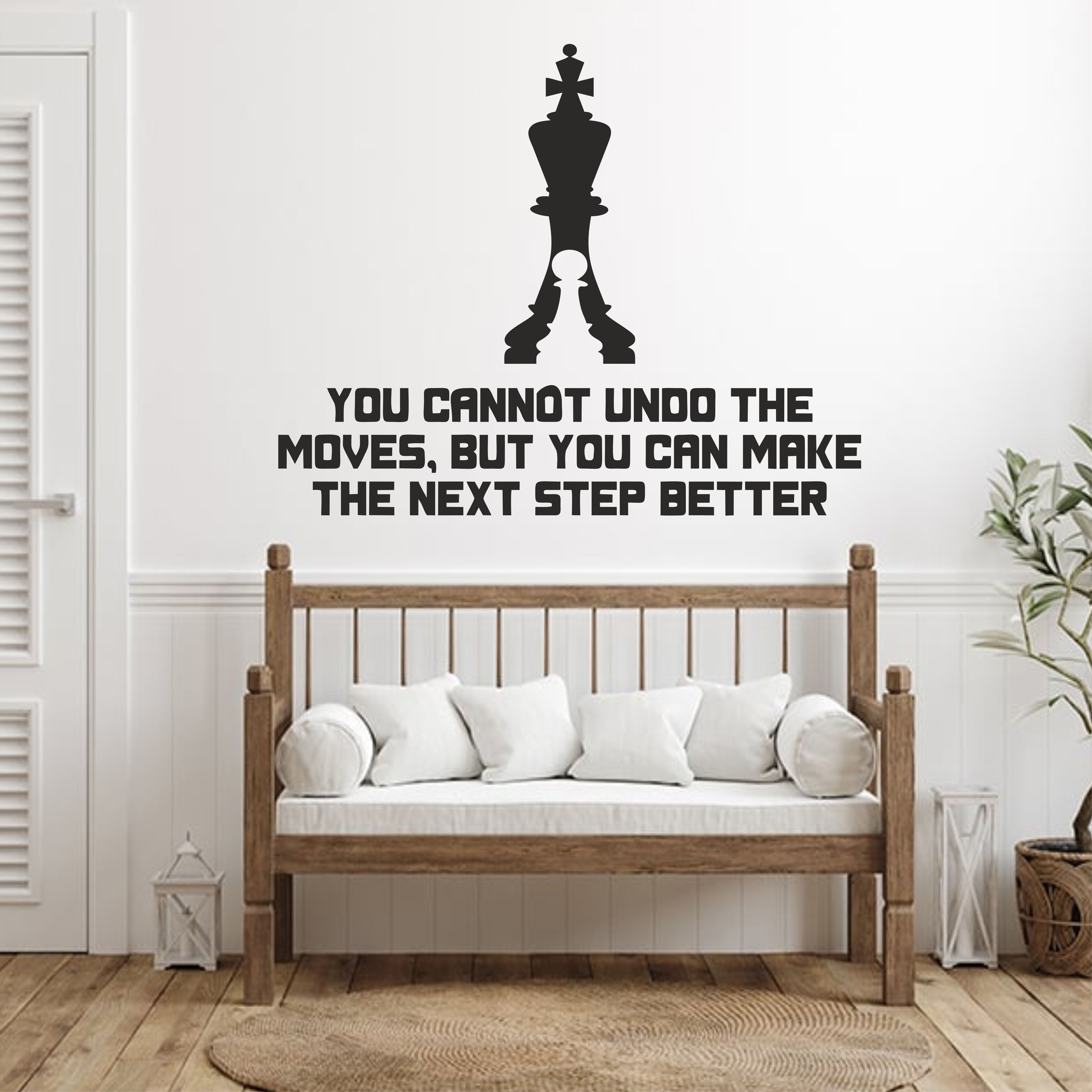 58 cm Black Chess Quote Wall Sticker Size -23X16 Inches Removable Sticker-image-41