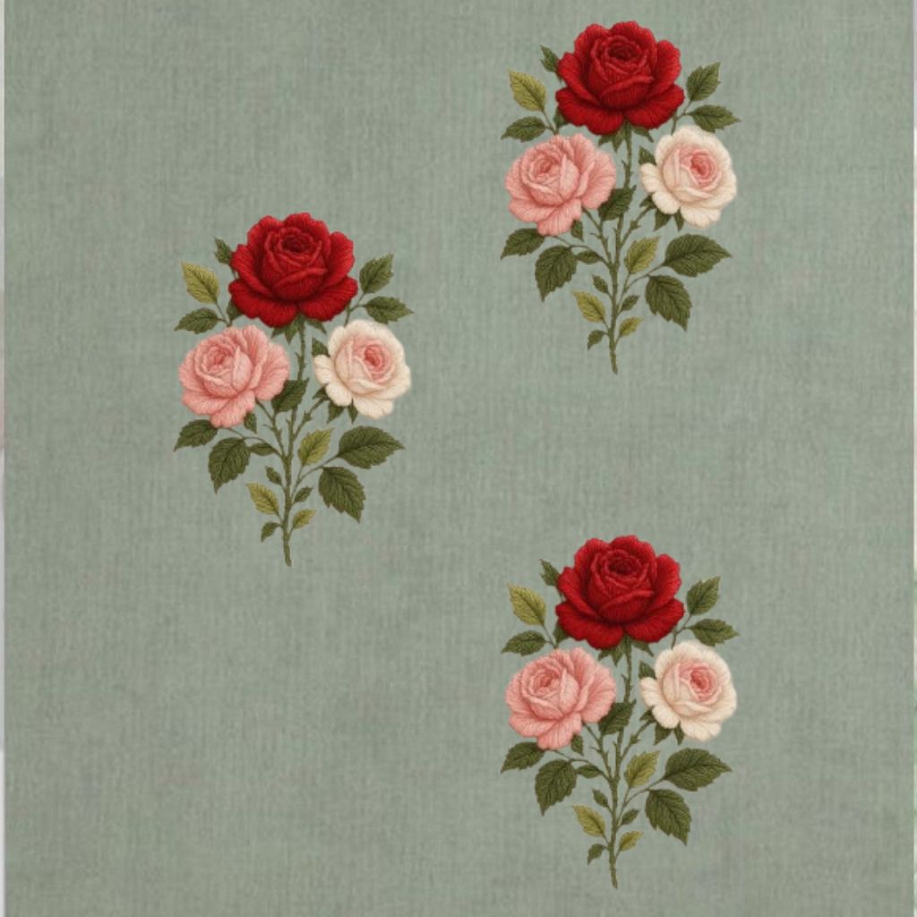 10 inch Graceful Flower Embroidery Decorative Textile Fashion Patch Self Adhesive Sticker-image-42