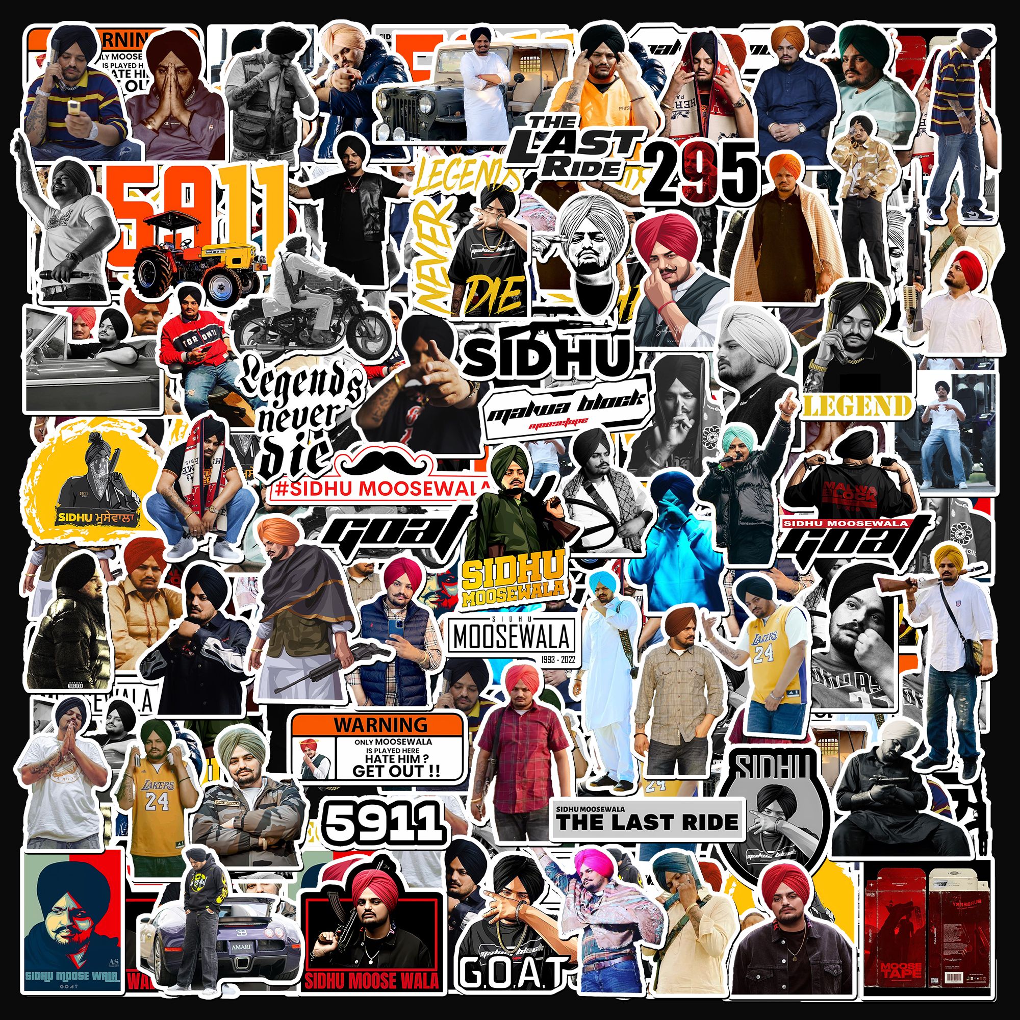 modern gallery mart 2 inch Sidhu Moosewala Stickers – High-Quality Waterproof Vinyl Stickers for Fans Self Adhesive Sticker-picture-20