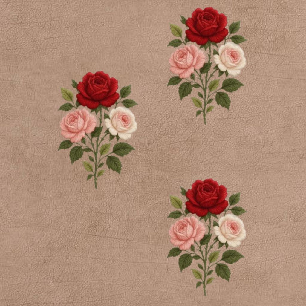 10 inch Premium Flower Botanical Threadwork Fabric Decoration Patch Self Adhesive Sticker-image-43
