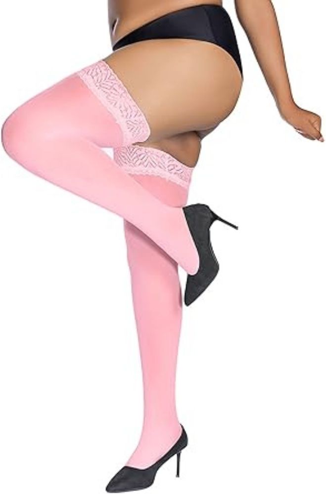 Women Lace Top Stockings-image-16