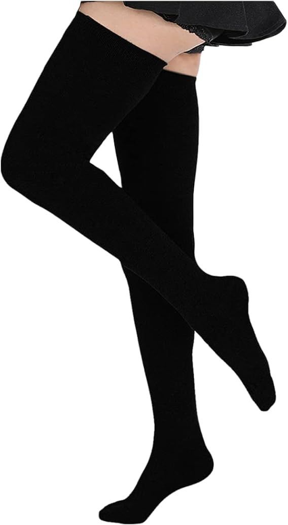 Women Solid Knee High, Thigh-image-15