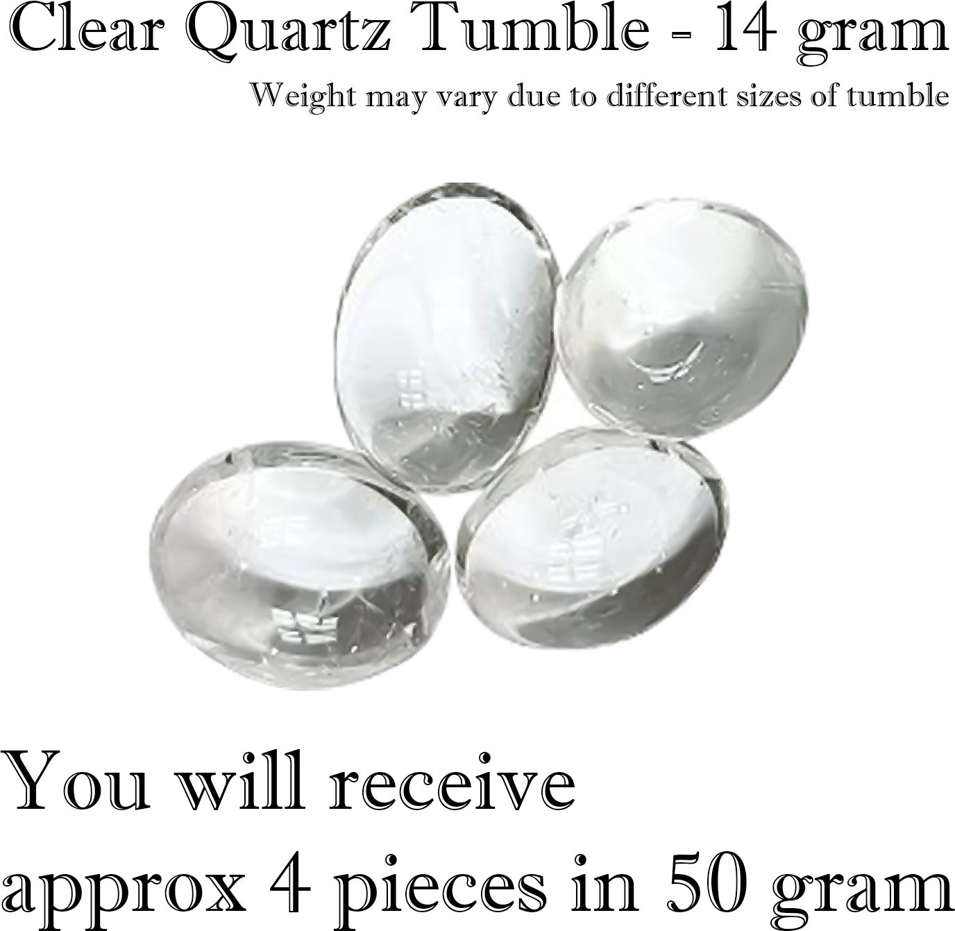vastu vardan Crystal Clear Quartz Tumble Stone| 50gm Tumbled Gemstone| Garden & Table Décor Regular Round Crystal Stone-picture-2