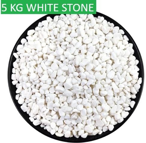 smab White Stone Pebbles 5KG Decorative Garden Aquarium Stones Polished Asymmetrical Granite, Rock, Marble Stone-picture-46