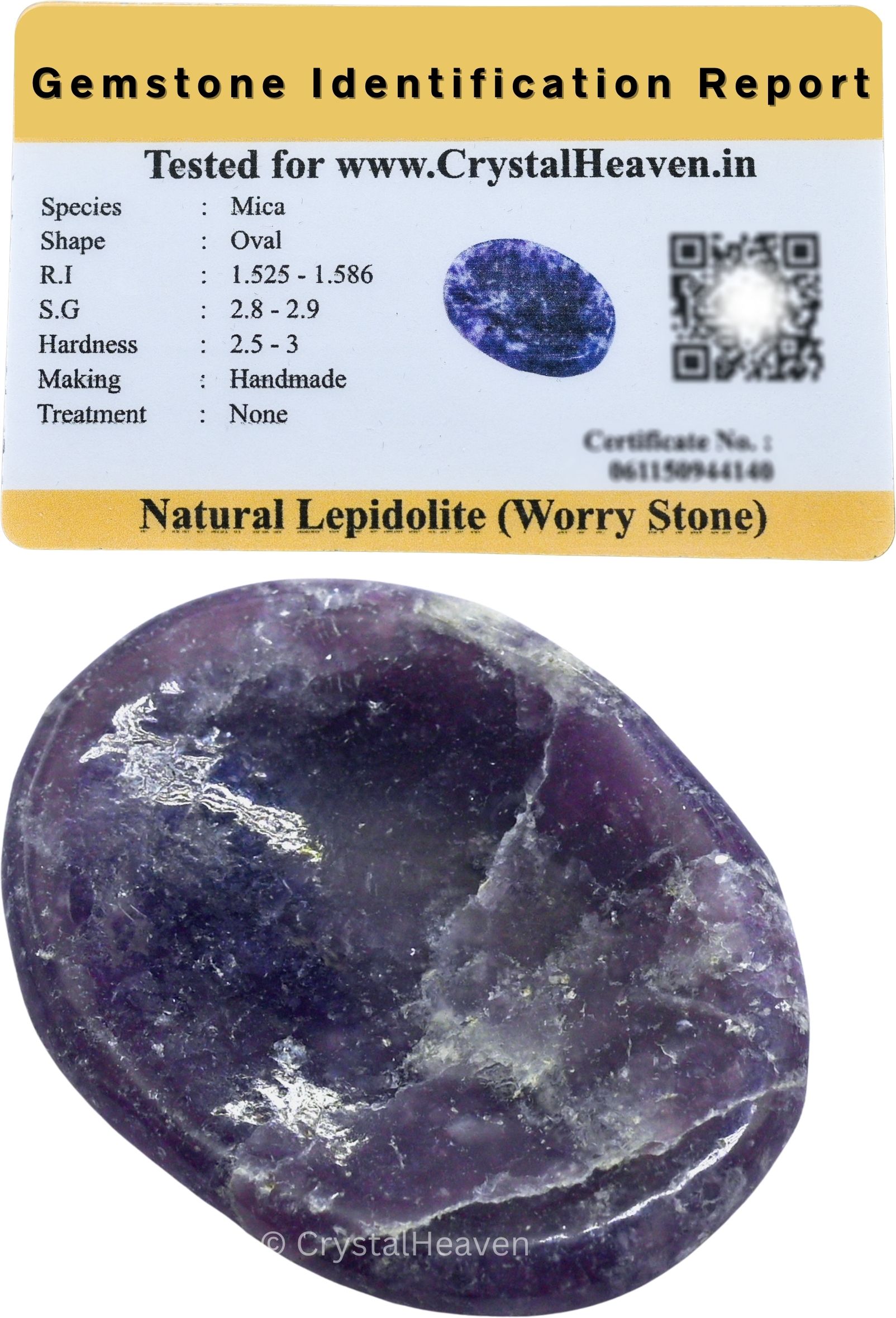 crystal heaven Lepidolite Crystal Thumb Worry Pebbles Stones For Anxiety Stress Polished Oval Crystal Pebbles-picture-36