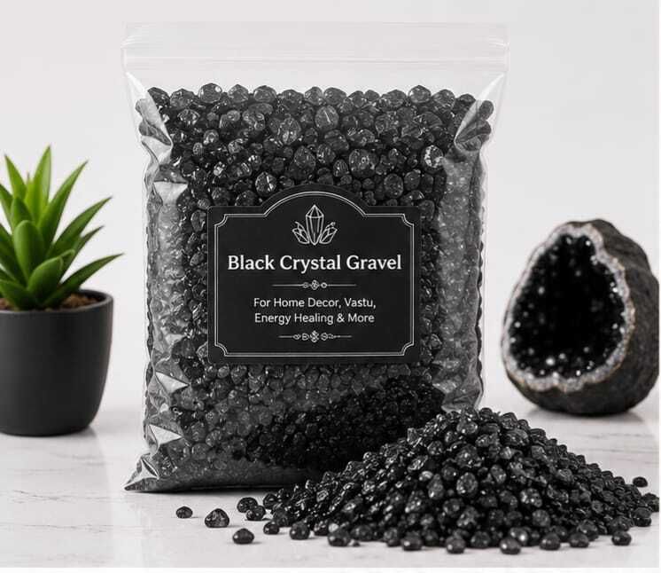 crystal black 1 Painted Angular Crystal Stone-image-36