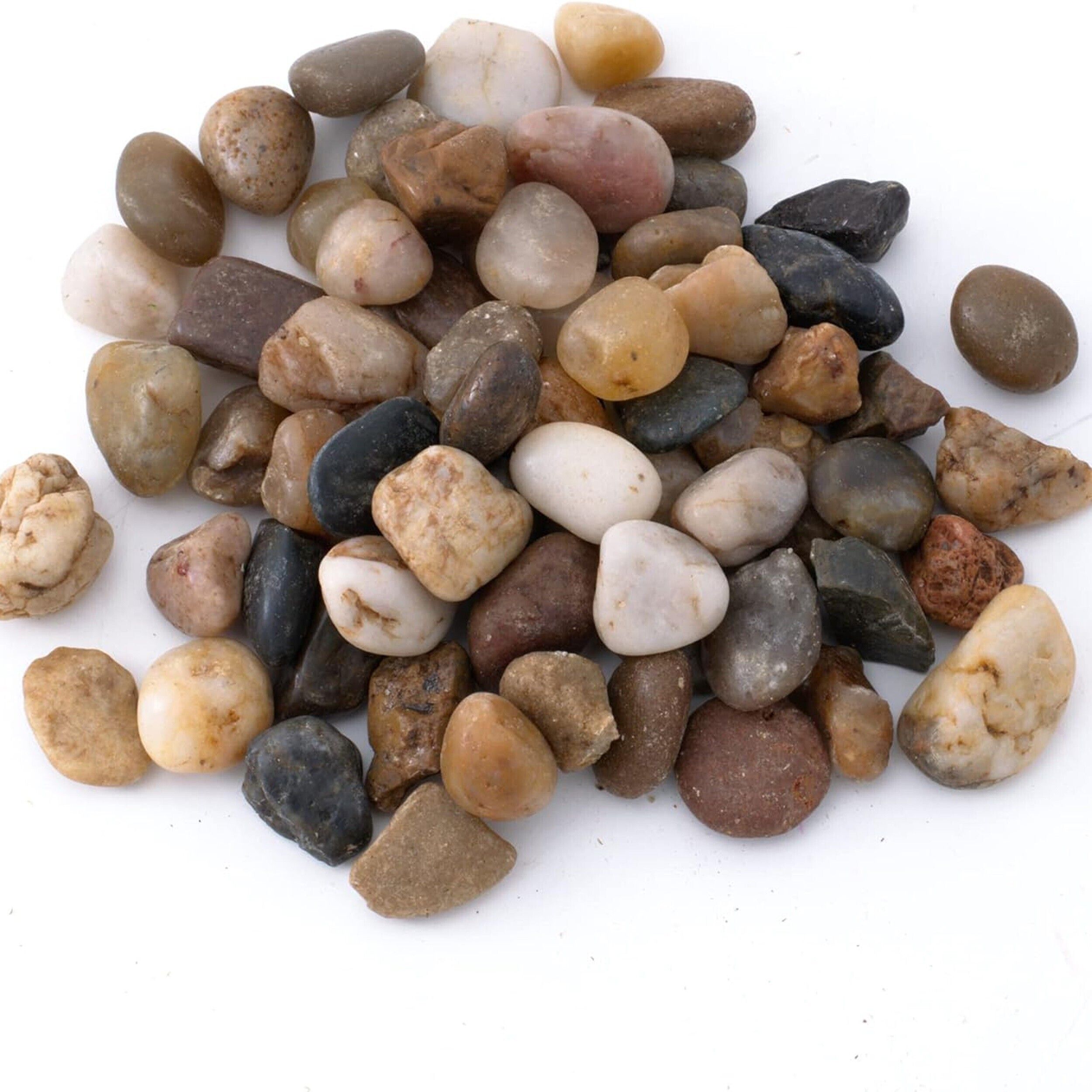 1KG Decorative Polished Mixed Pebbles(20 to 30mm) – River Rock Stones for Plants Polished Asymmetrical Marble Pebbles-image-1