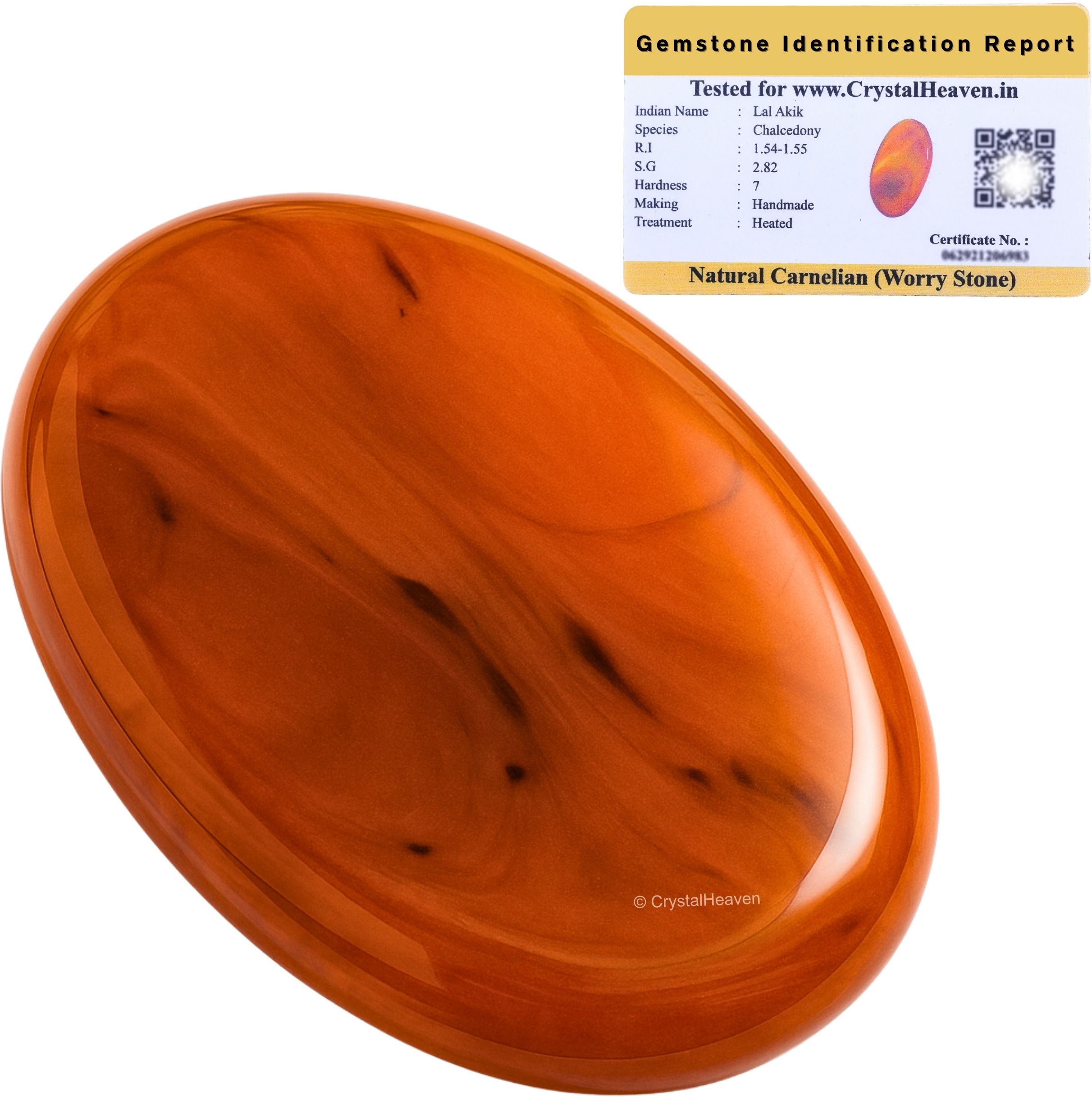 Carnelian Crystal Thumb Worry Pebbles Stones For Anxiety Stress Polished Oval Crystal Pebbles-image-2