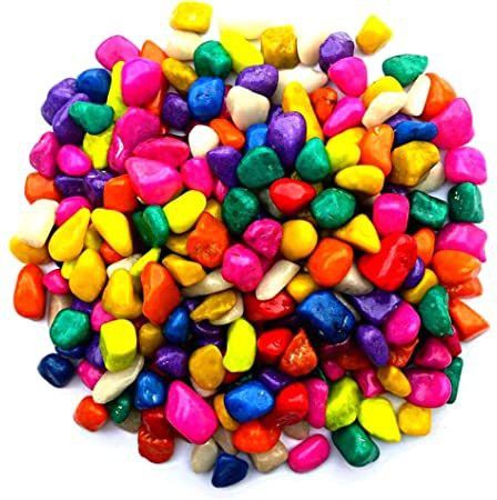 bhargo 1Kg Multi-Color Mixed Decorative Stones & Pebbles Colour| Polished Asymmetrical Marble Pebbles-picture-19