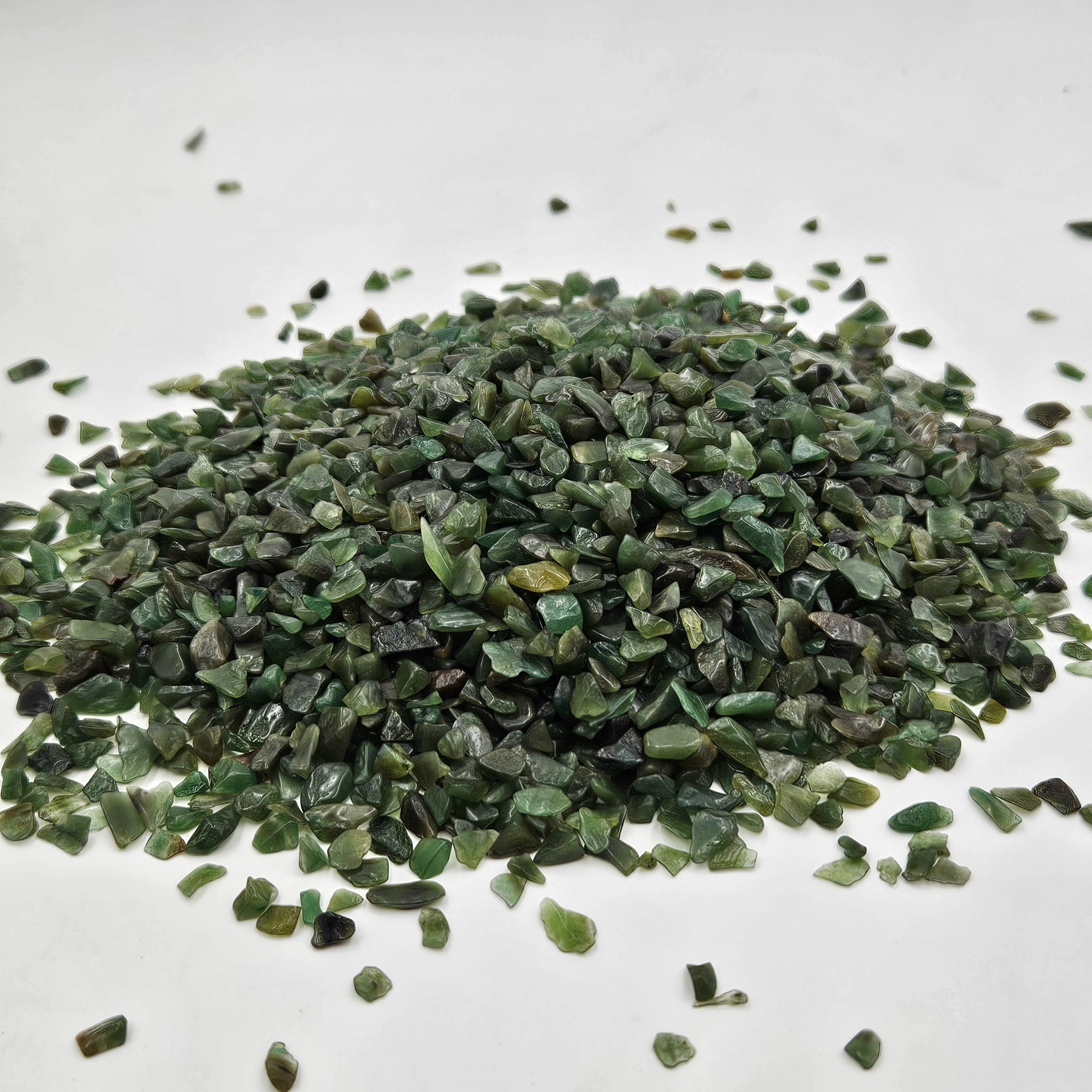 shree exim Green Zade Crystal Chips | For Vastu, Home Decor, Reiki Healing Regular Asymmetrical Crystal Pebbles-picture-24