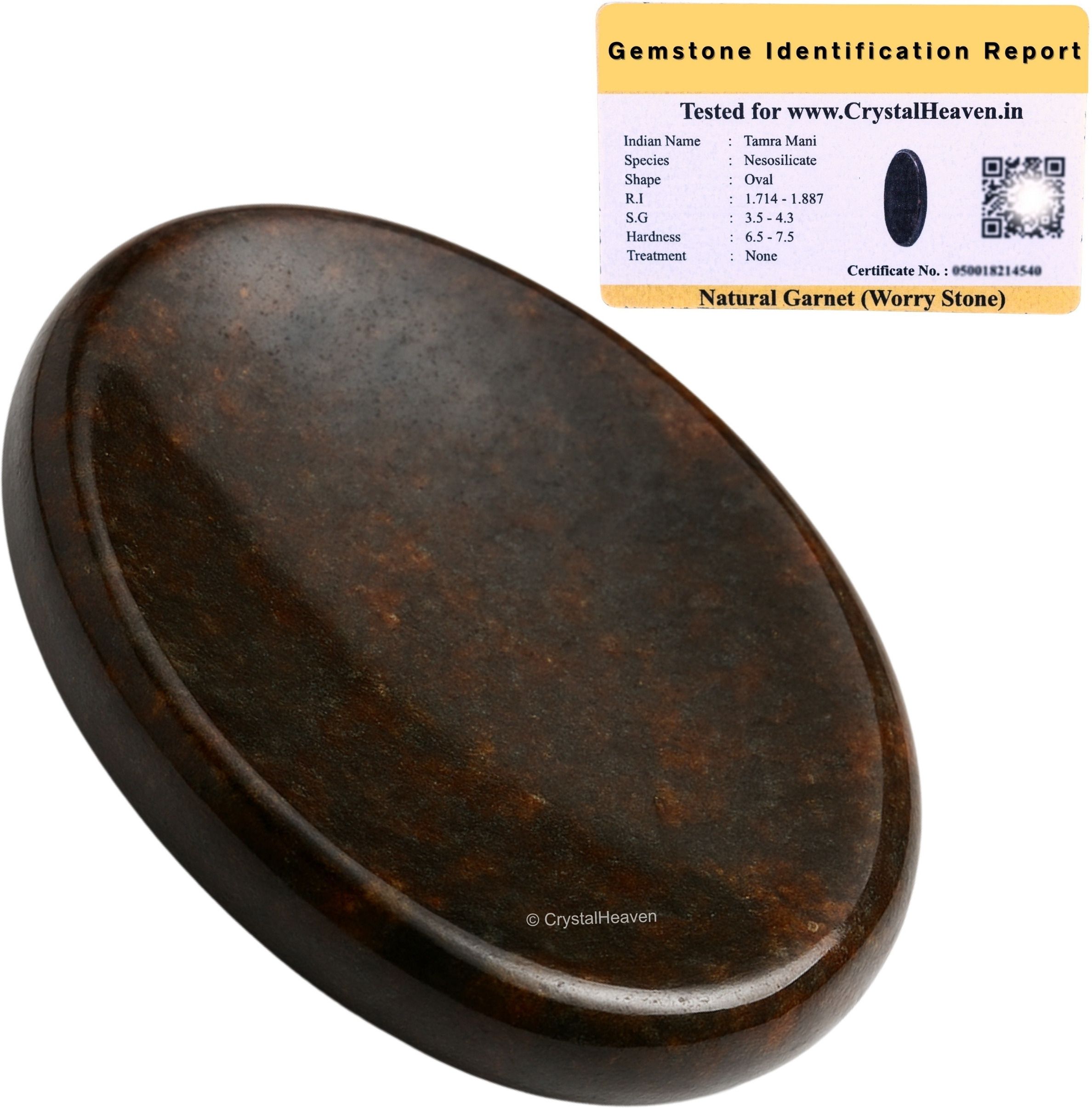 Garnet Crystal Thumb Worry Pebbles Stones For Anxiety Stress Polished Oval Crystal Pebbles-image-21